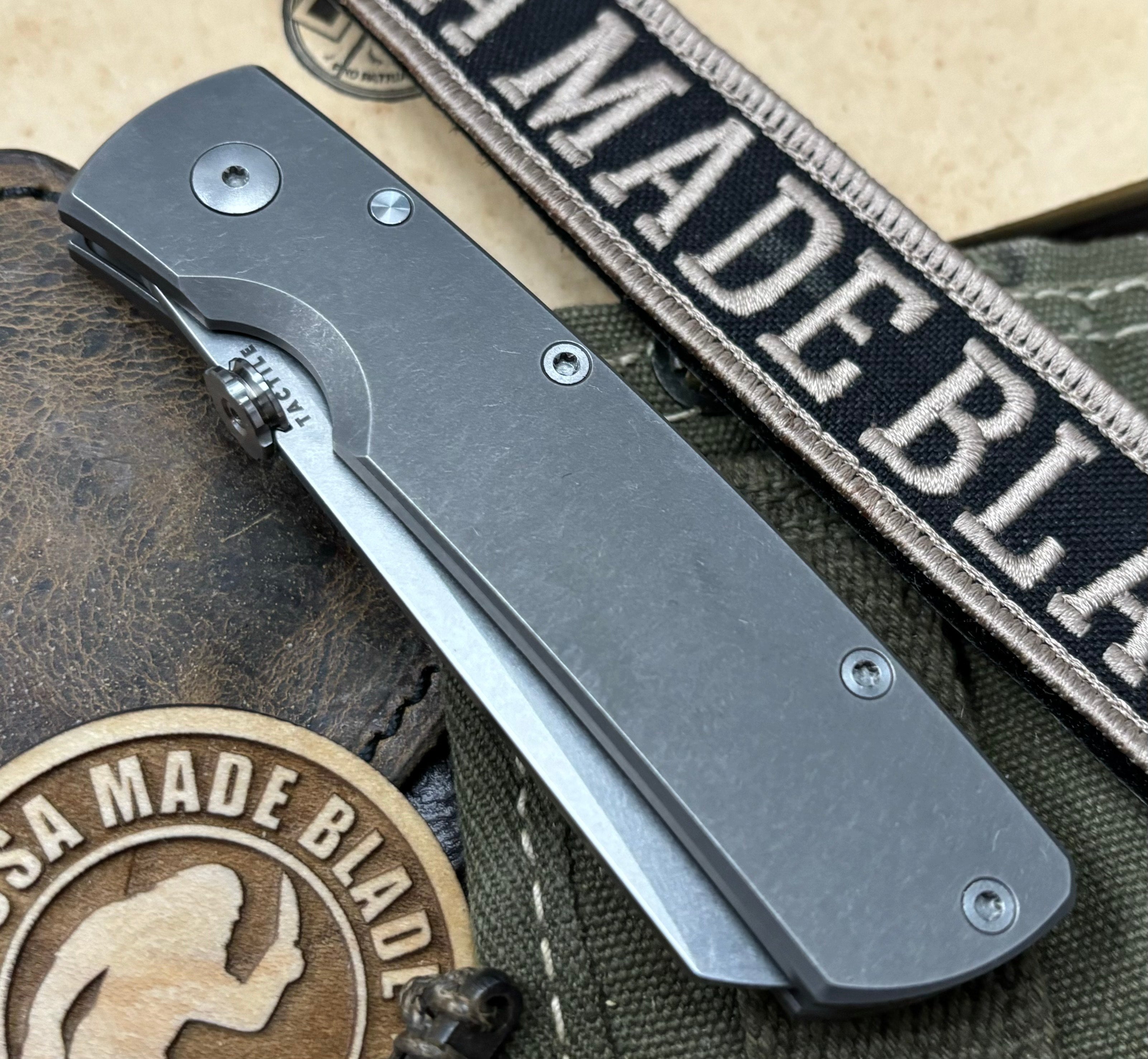 Tactile Knife Co. Mariner 2 Full Titanium Liner Lock Folding Knife - MagnaCut Blade for EDC, Outdoor Adventures & Survival Gear