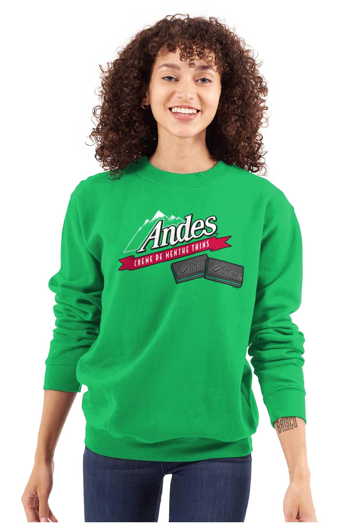 Brisco Brands Andes Chocolate Mints Original Logo Unisex Sweatshirt | Soft Cotton Pullover for Men & Women | Perfect for Casual Wear, Gifts & Holiday Outfits