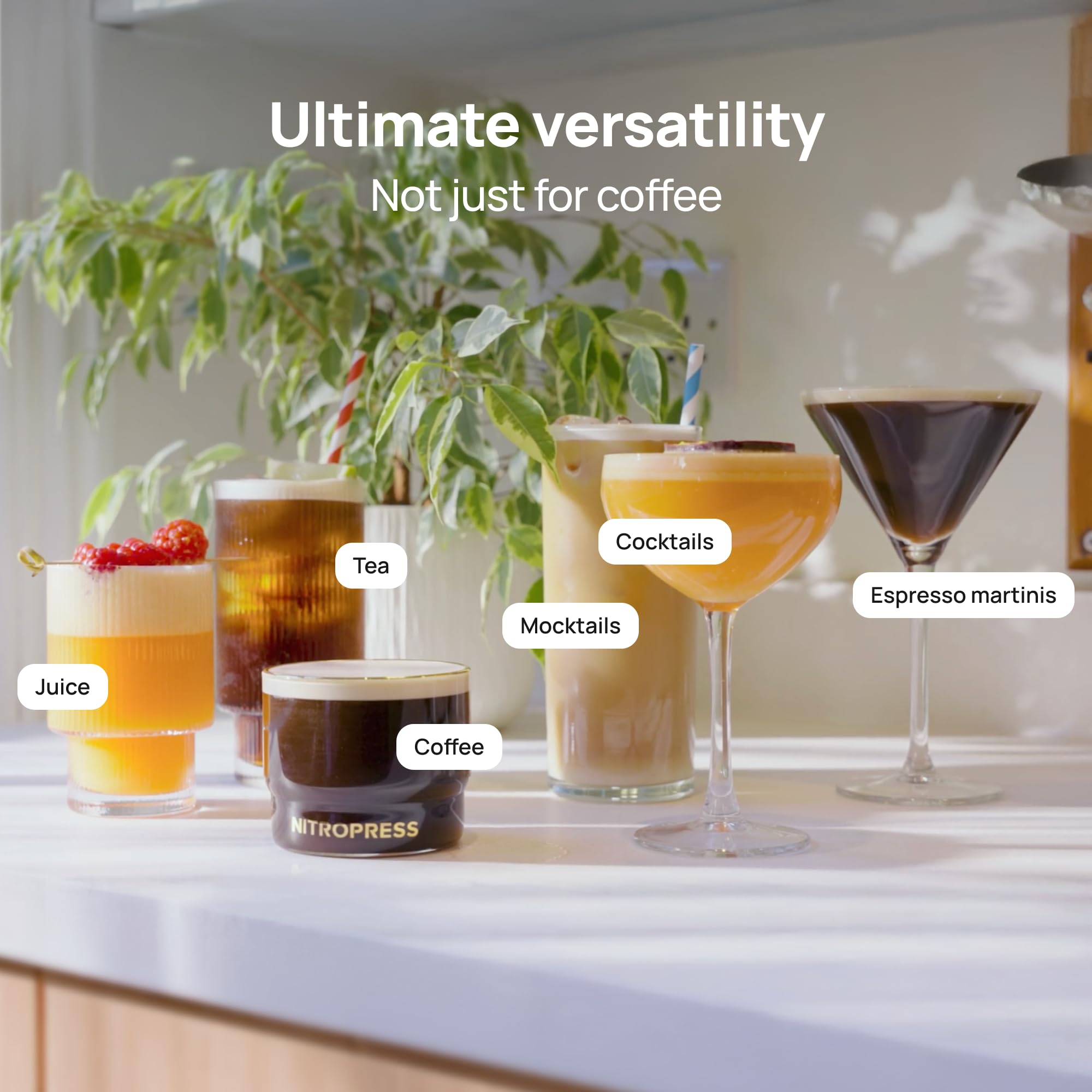 NitroPress Nitro Cold Brew Maker & Dispenser - Home Nitro Coffee System for Barista-Style Drinks | Perfect for Coffee Lovers, Office Use & Entertaining Guests