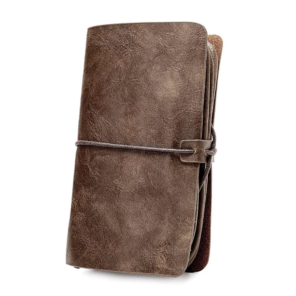 YKBTP Vintage Leather Men's Wallet - Slim RFID Blocking Bifold Wallet with Multiple Card Slots & ID Window - Perfect for Business, Travel & Outdoor Use (Color: A, Size: One Size)