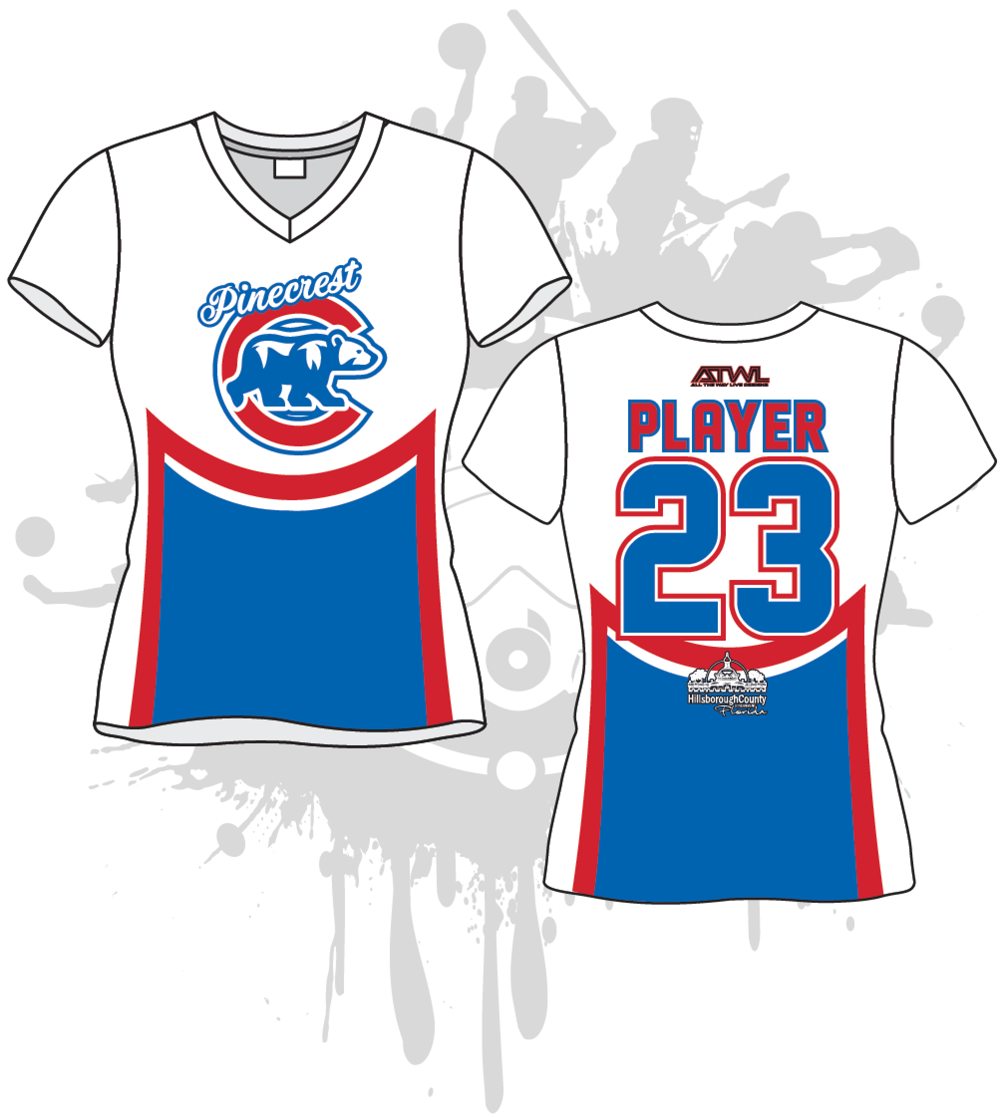 Pinecrest Little League Women's Baseball Shirt - Comfortable & Stylish Team Jersey for Youth Softball Games & Practice