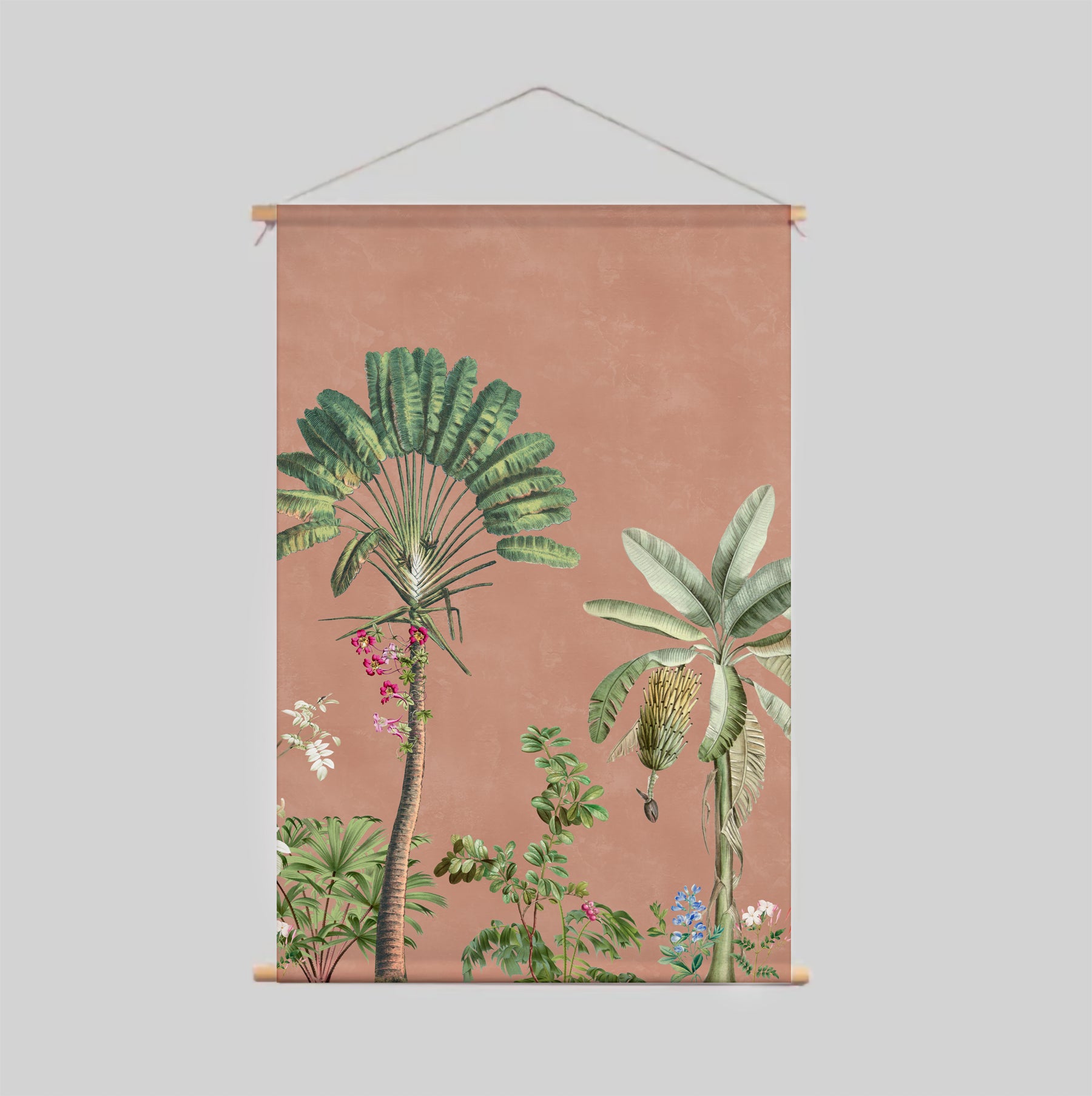 Vibrant Exotic Terra Textile Poster - Tropical Wall Art for Home & Office Decor - Perfect for Living Room, Bedroom, or Workspace