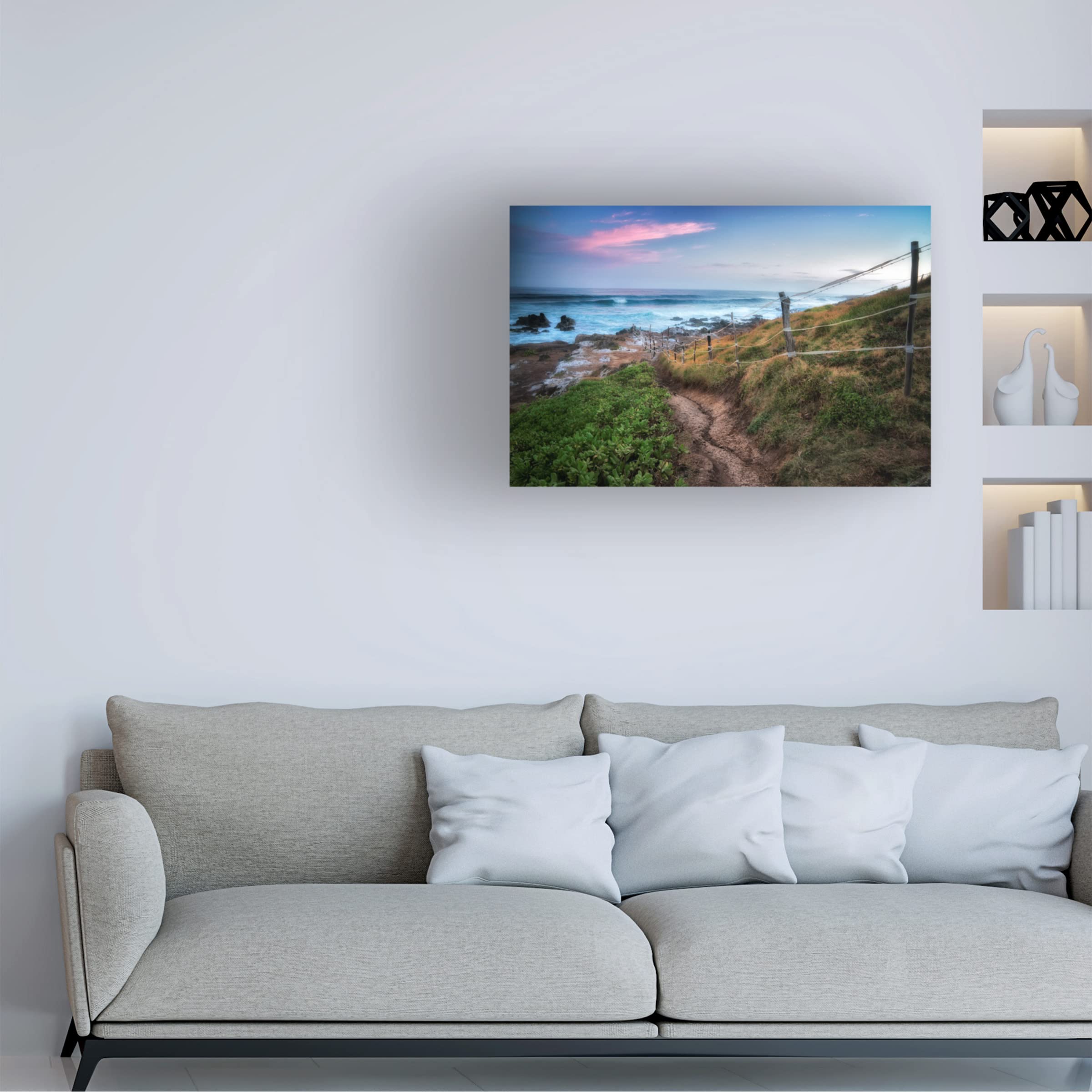 Dennis Frates 'Paths' Canvas Wall Art - Handmade Landscape Painting for Home & Office Decor - Perfect for Living Room, Bedroom, or Office Wall Decor