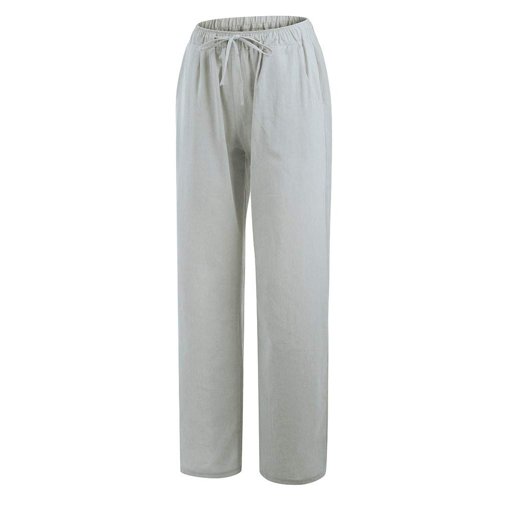 TARIENDY Women's Linen Summer Pants 2025 - Casual Drawstring Waist, Baggy Pockets, Comfortable Wide Leg Trousers | Perfect for Beach, Vacation & Summer Outfits