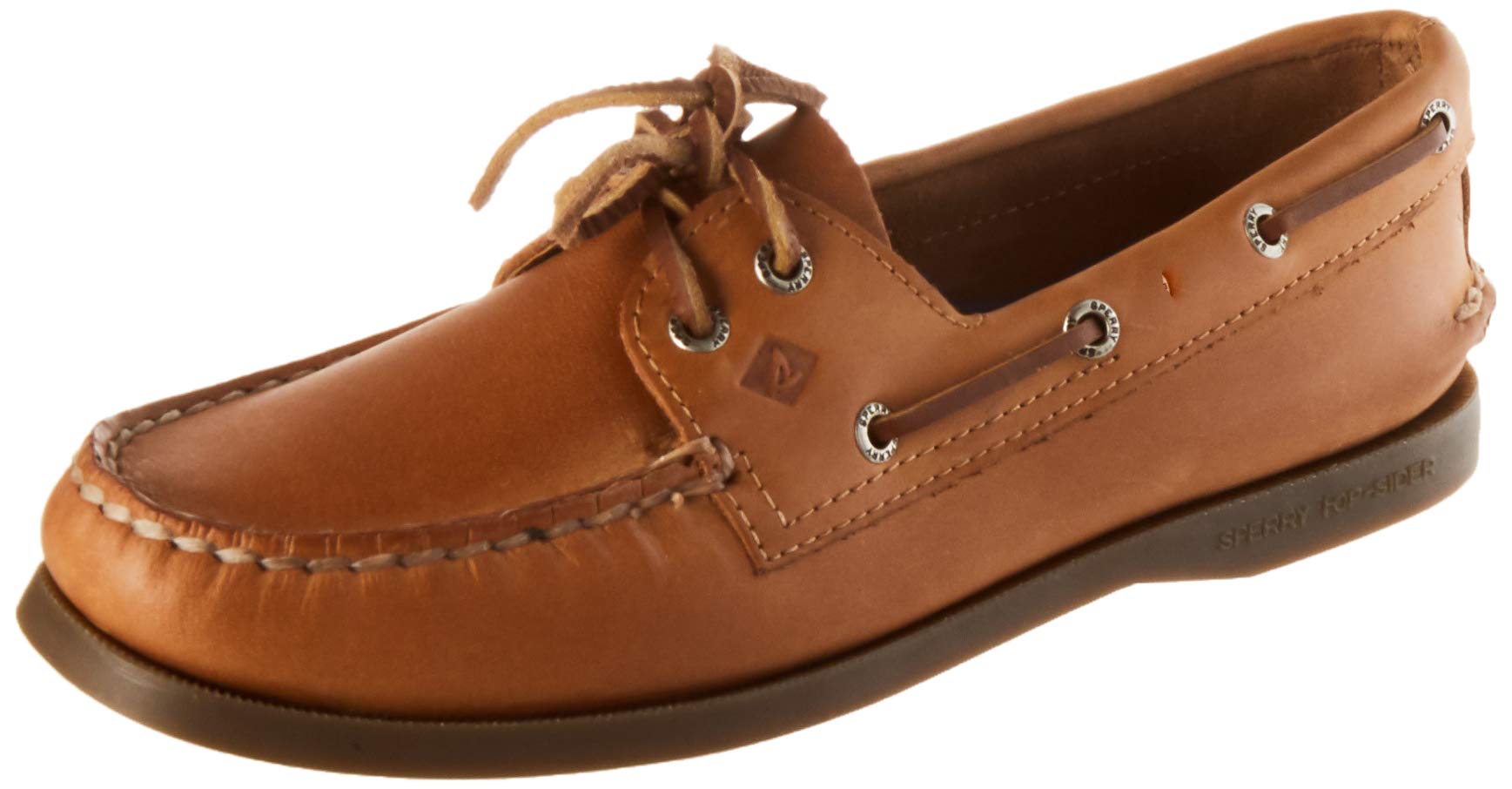 Sperry Women's A/O 2-Eye Boat Shoe in Tan - Size 10 Wide | Comfortable Non-Slip Deck Shoes for Sailing, Boating & Casual Wear