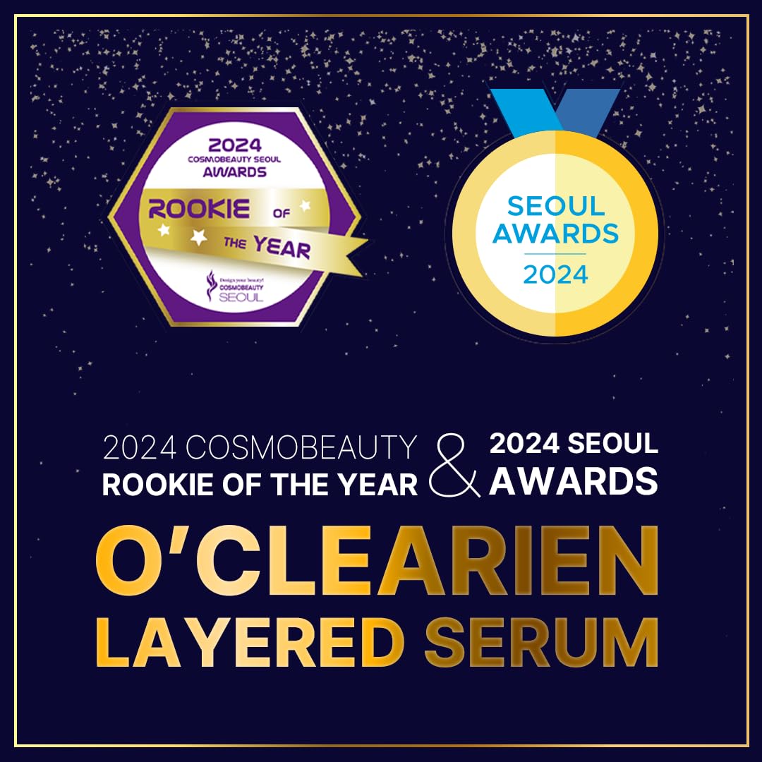 Oclearien Layered Natural Serum - Low-Irritation, Hydrating & Anti-Wrinkle Korean Skincare | Plant-Based Formula for Oil-Moisture Balance | Vegan & Eco-Friendly | Perfect for Daily Skincare Routine & Nighttime Hydration