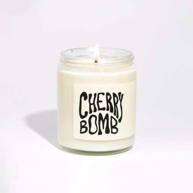 Cherry Bomb Soy Candle - Natural, Long-Lasting Aroma for Home, Office & Relaxation | Perfect for Stress Relief, Meditation & Romantic Ambiance