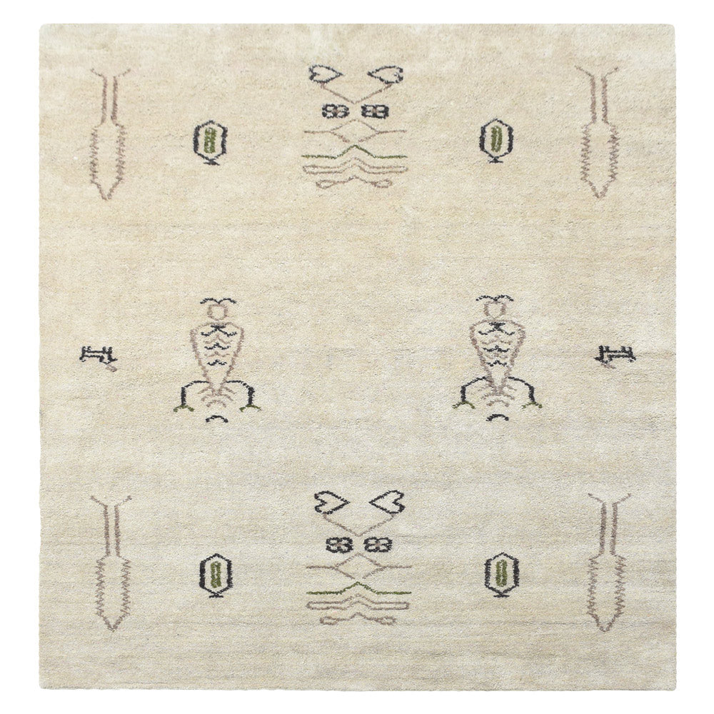 Hand Knotted Bohemian Style Rug - Soft & Durable for Living Room, Bedroom, or Office Decor