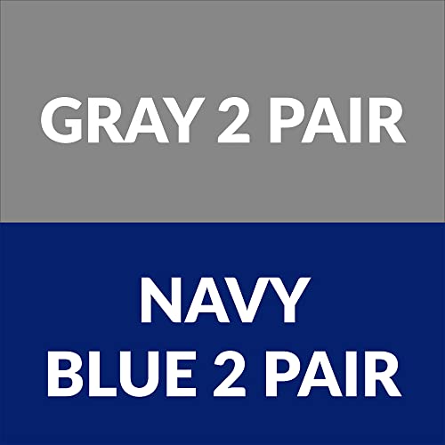Gray 2 Pair + Navy 2 Pair ( 4 Pair)
