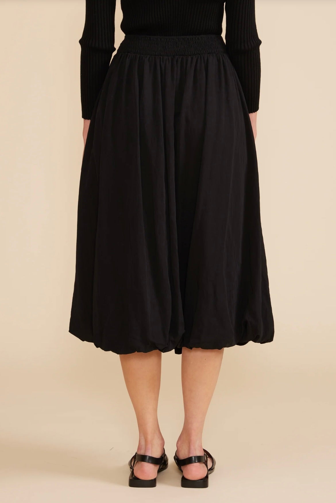 Bubble Midi Skirt for Women - Flowy A-Line Skirt with Elastic Waist | Perfect for Casual Outfits, Summer Dresses & Boho Style