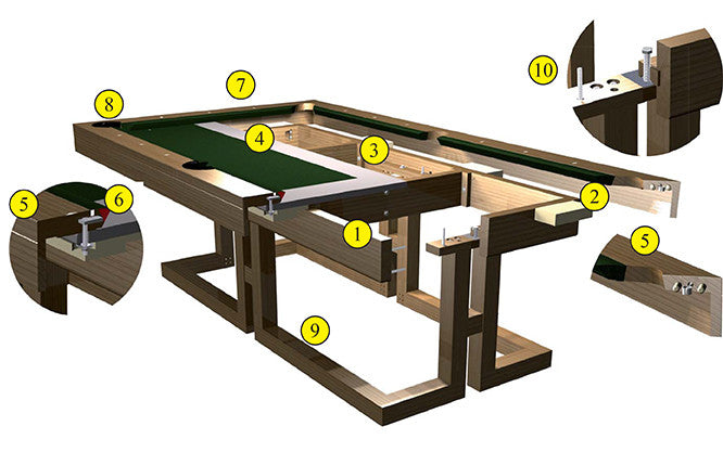 Premium Canada Billiard Maze Pool Table - Professional 8ft Pool Table for Home & Game Room - Perfect for Family Fun & Competitive Play