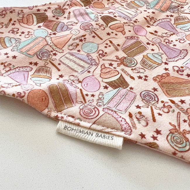 Bohemian Babies Organic Cotton Bandana Bib - Soft Absorbent Drool Bibs for Babies & Toddlers, Birthday Gift Surprise in Pink - Perfect for Daily Use, Outings, and Special Occasions