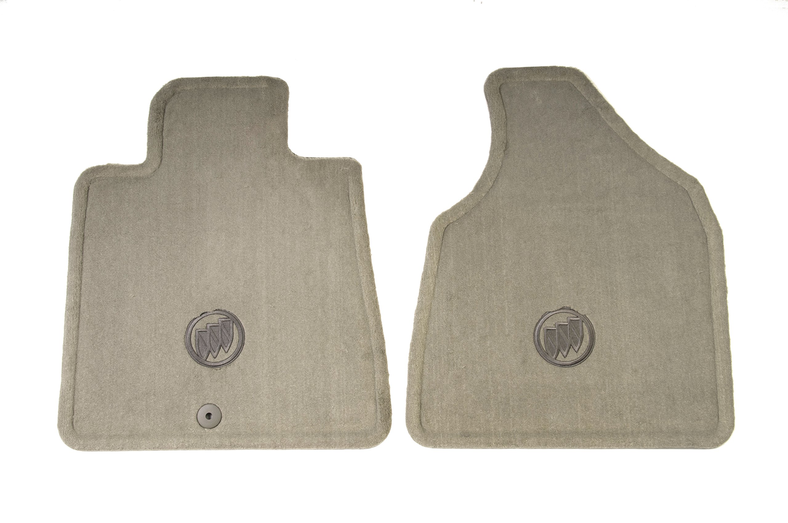 Premium Buick Logo Carpeted Floor Mats for GM Vehicles - Front Row Custom Fit All-Weather Protection (Titanium Color) | Perfect for Sedans, SUVs & Daily Commuting