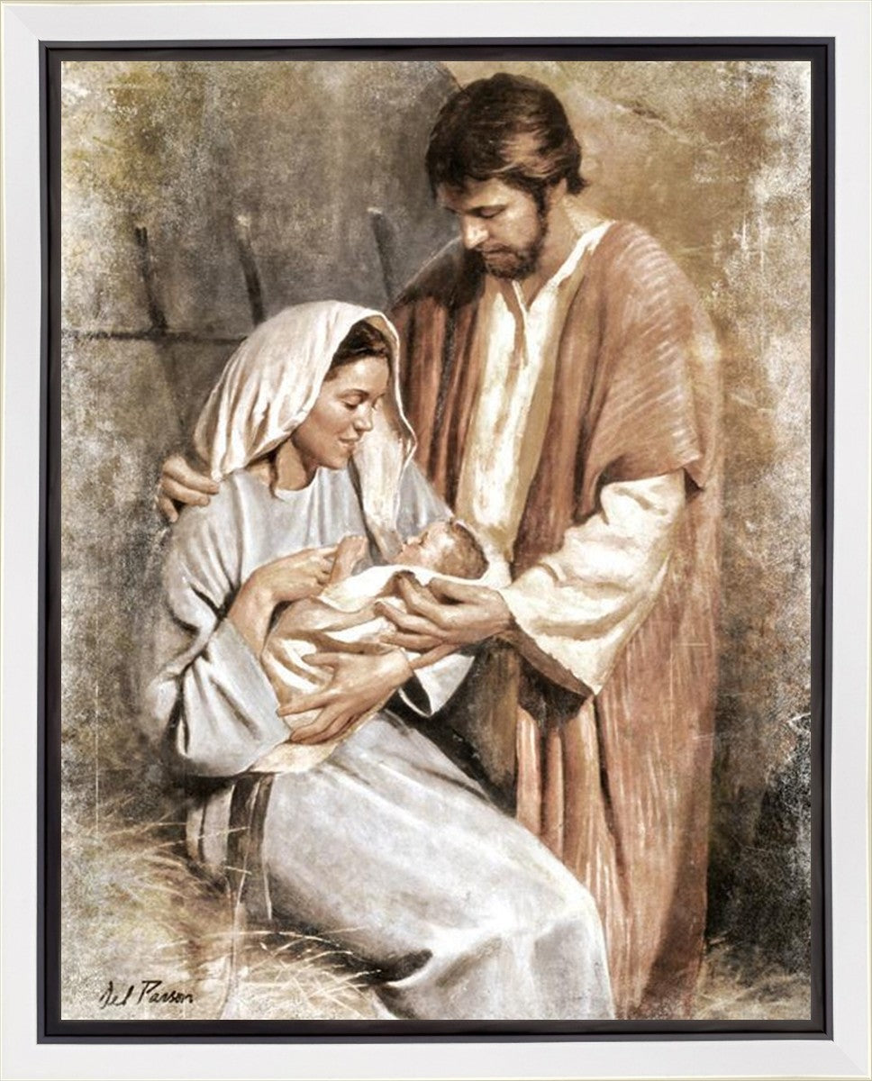 Birth of Jesus Gallery Wrap Canvas Art - Religious Wall Decor for Christmas, Home, Church & Office - Perfect Holiday Gift & Christian Decor