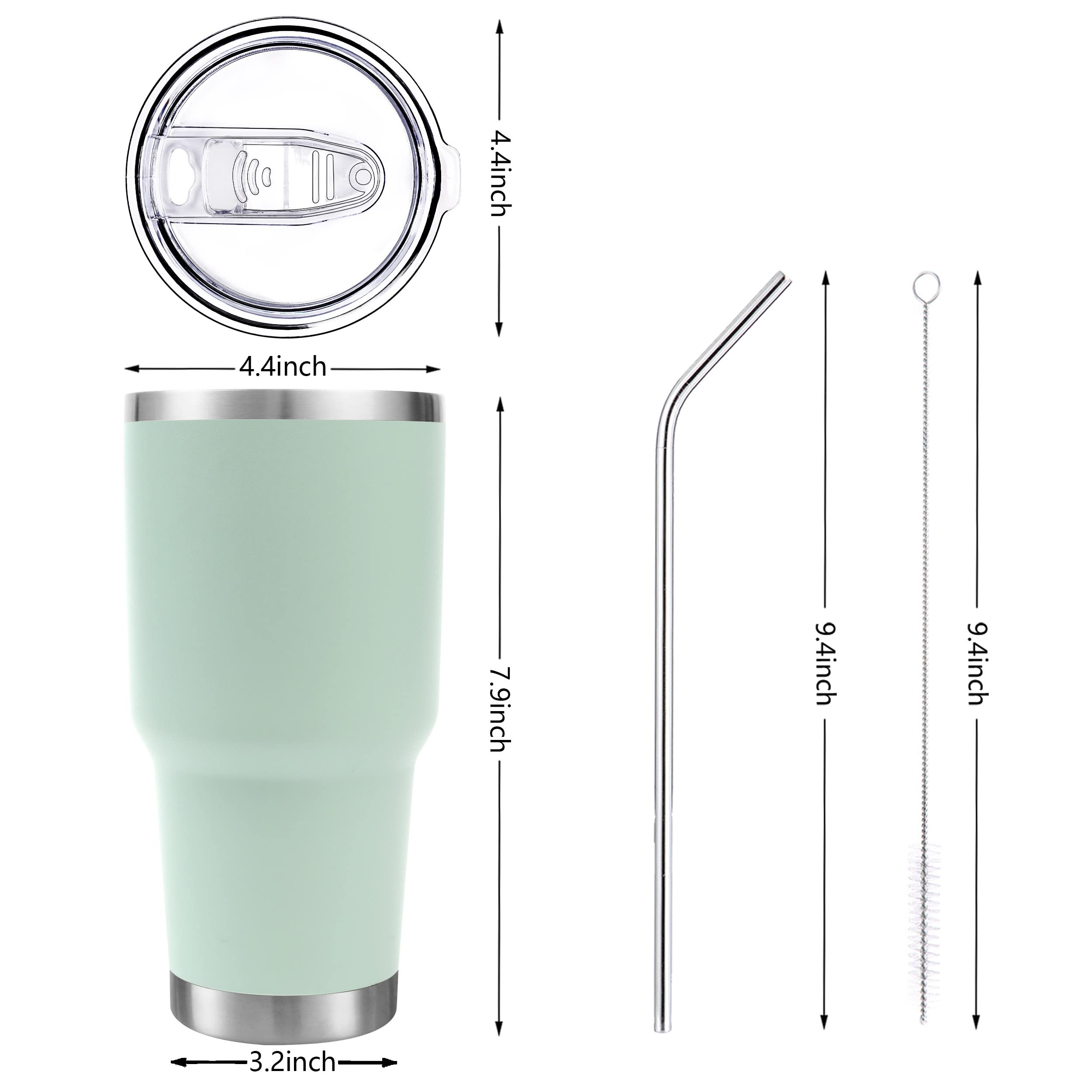 Toopify 30 oz Stainless Steel Insulated Tumbler with Straw Slider Lid - Double Wall Vacuum Travel Mug for Hot & Cold Drinks - Includes Cleaning Brush - Perfect for Office, Gym, Hiking & Road Trips