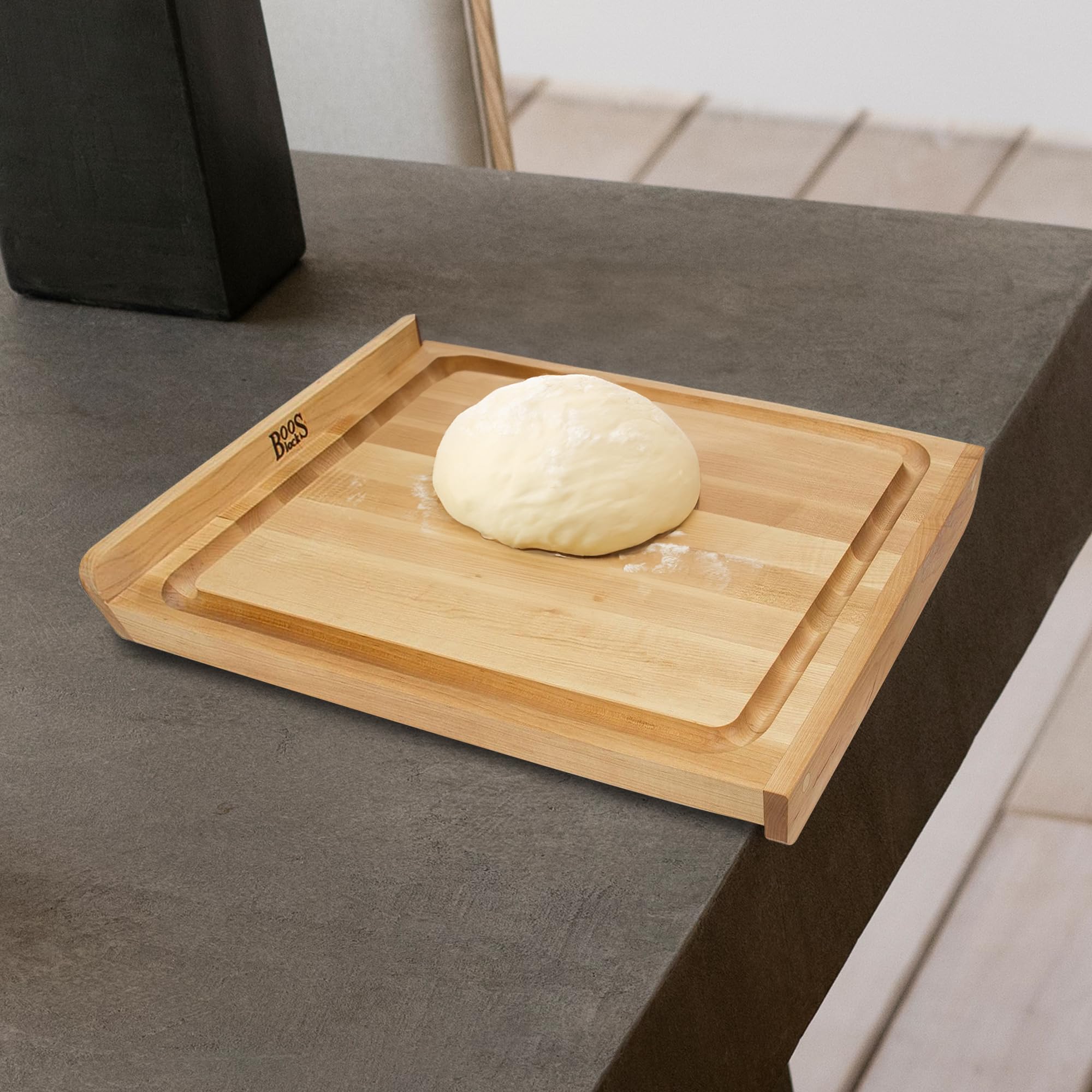 Premium Maple Wood Cutting Board - John Boos Large Reversible Countertop Chopping Block with Juice Groove - 23.75