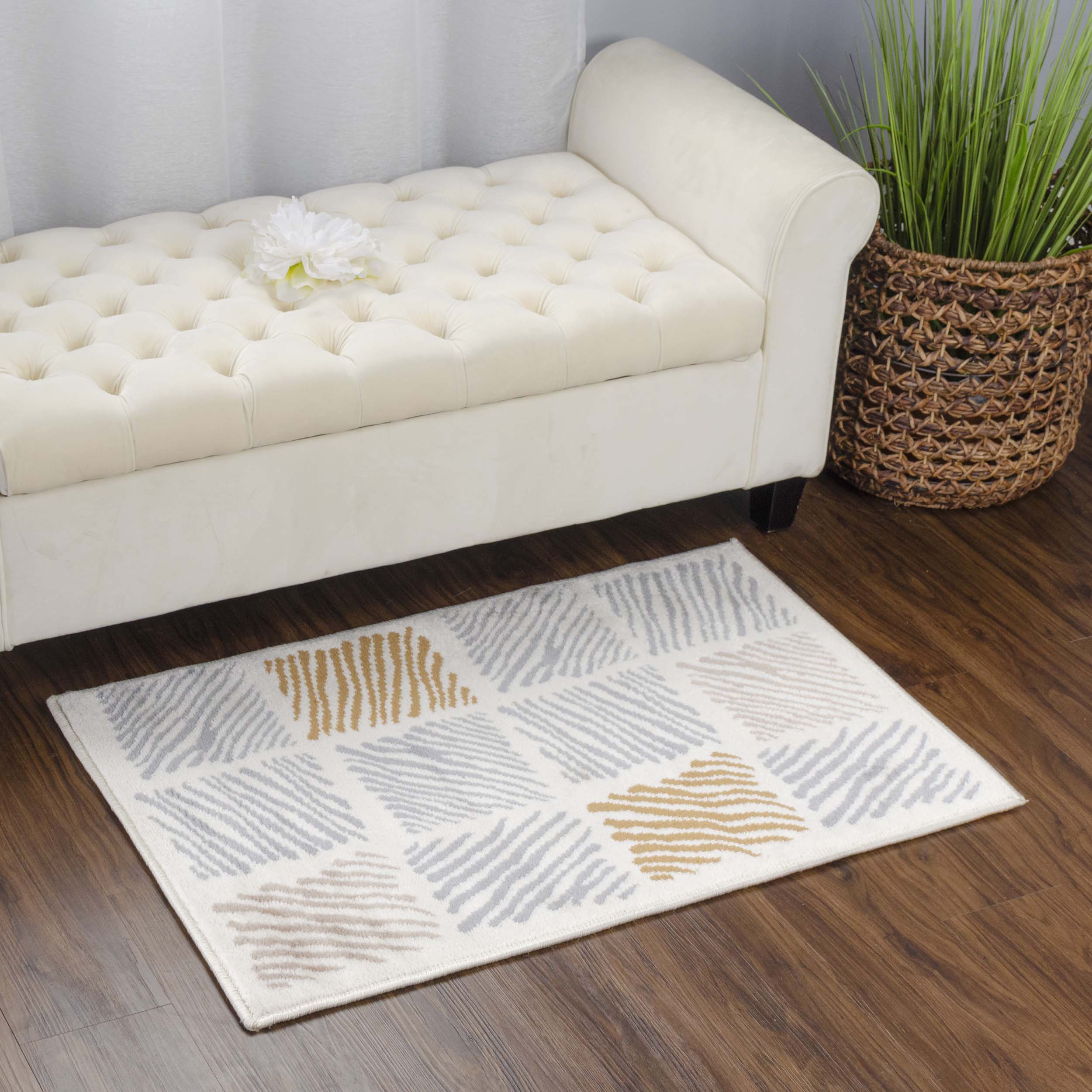 Lysandra Modern Geometric Indoor Area Rug & Runner Rug - Non-Slip, Soft & Durable - Perfect for Living Room, Bedroom, Hallway & Office Decor