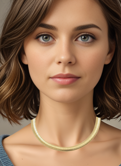 Kaylee 18K Gold Herringbone Chain Necklace for Women - Elegant Layering Piece for Everyday Wear & Special Occasions