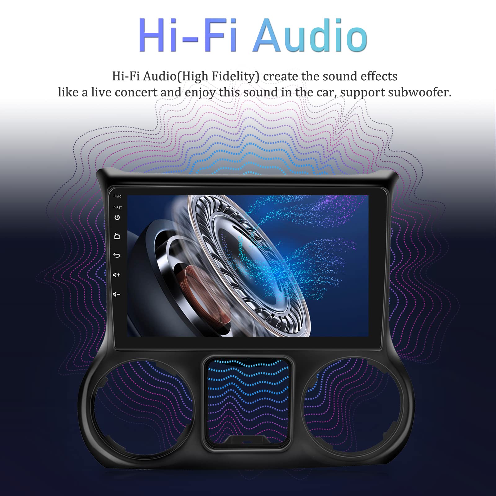 2+64GB Android 13 Car Stereo for Jeep Wrangler 2011-2014 | 10.1