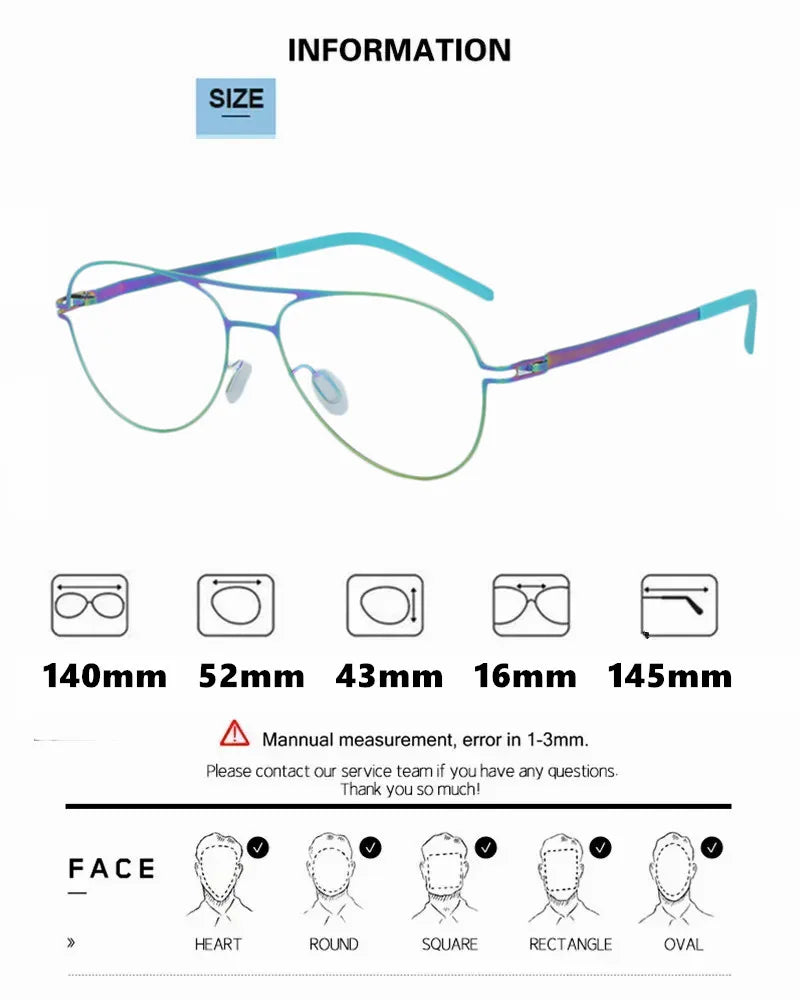 Aimee Unisex Full Rim Oval Double Bridge Steel Eyeglasses 14052 - Stylish & Durable Eyewear for Men & Women - Perfect for Work, Reading & Everyday Fashion