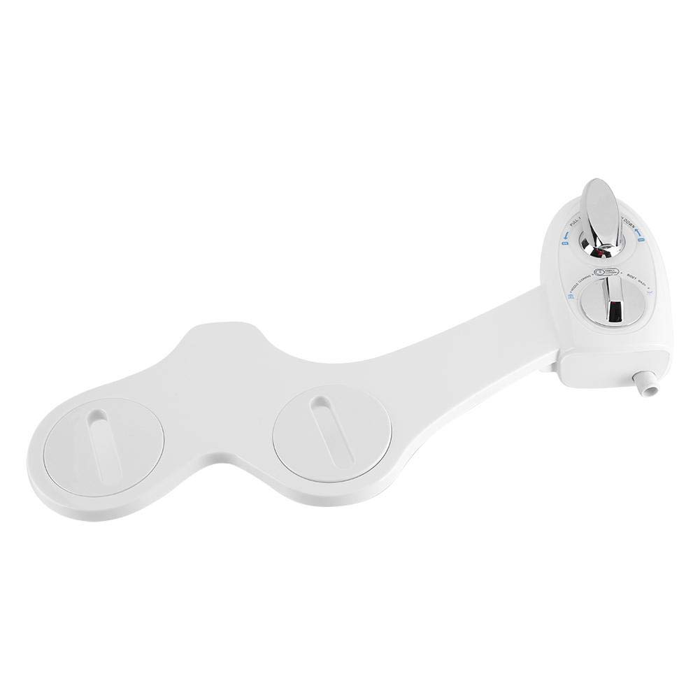 Premium Non-Electric Bidet Toilet Seat Attachment - Cold Water Spray with Dual Nozzles (ABS & Stainless Steel) - Adjustable Mechanical Bidet for Women - Includes Stainless Steel Hose - Perfect for Hygienic Cleaning & Comfort in Bathrooms