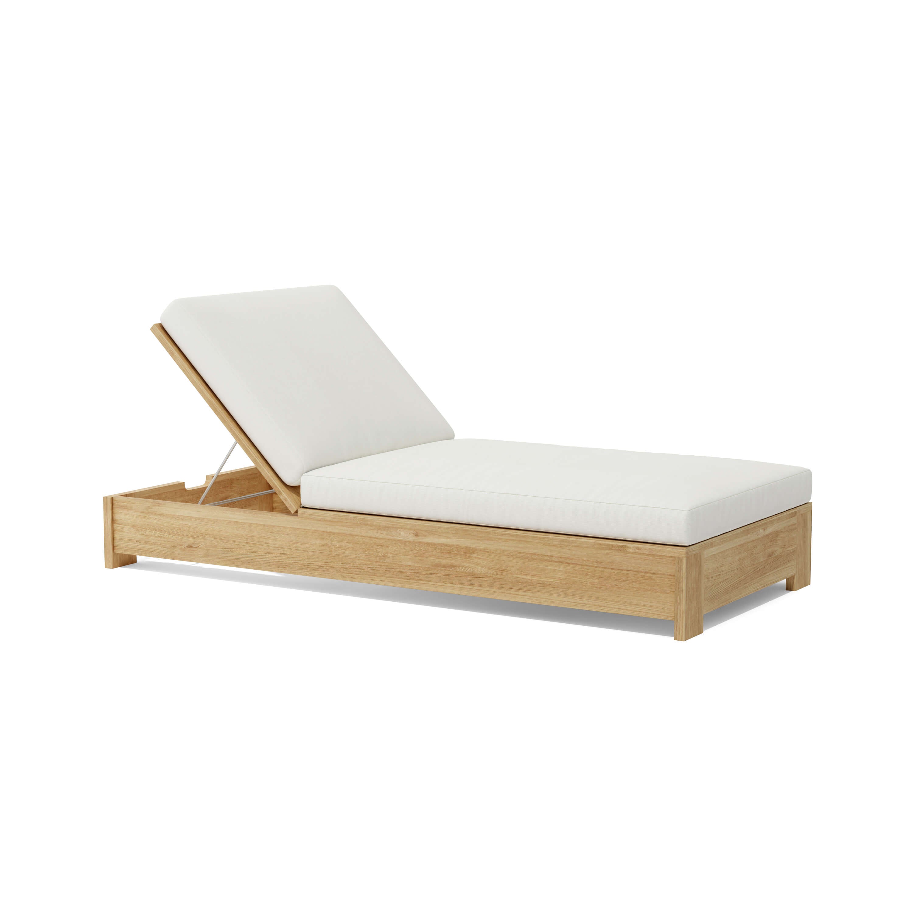 Premium Teak Wood Sun Lounger - Outdoor Patio Poolside Chaise Lounge for Backyard, Beach & Garden Relaxation | Weather-Resistant & Comfortable