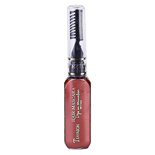 Shamoluotuo Temporary Hair Color Gel - Wine Red Hair Dye Stick for DIY Styling, Professional Salon-Quality Hair Mascara & Comb Applicator | Perfect for Parties, Halloween, Cosplay & Creative Hairstyles