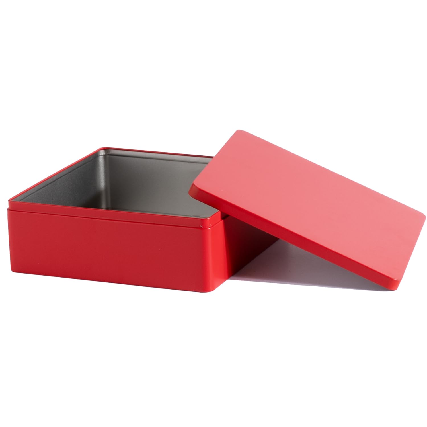 Airtight Metal Food Storage Containers with Lids - Chinese Red Square Tin Box for Kitchen Pantry Organization | Perfect for Dry Goods, Cookies, Tea & Spice Storage