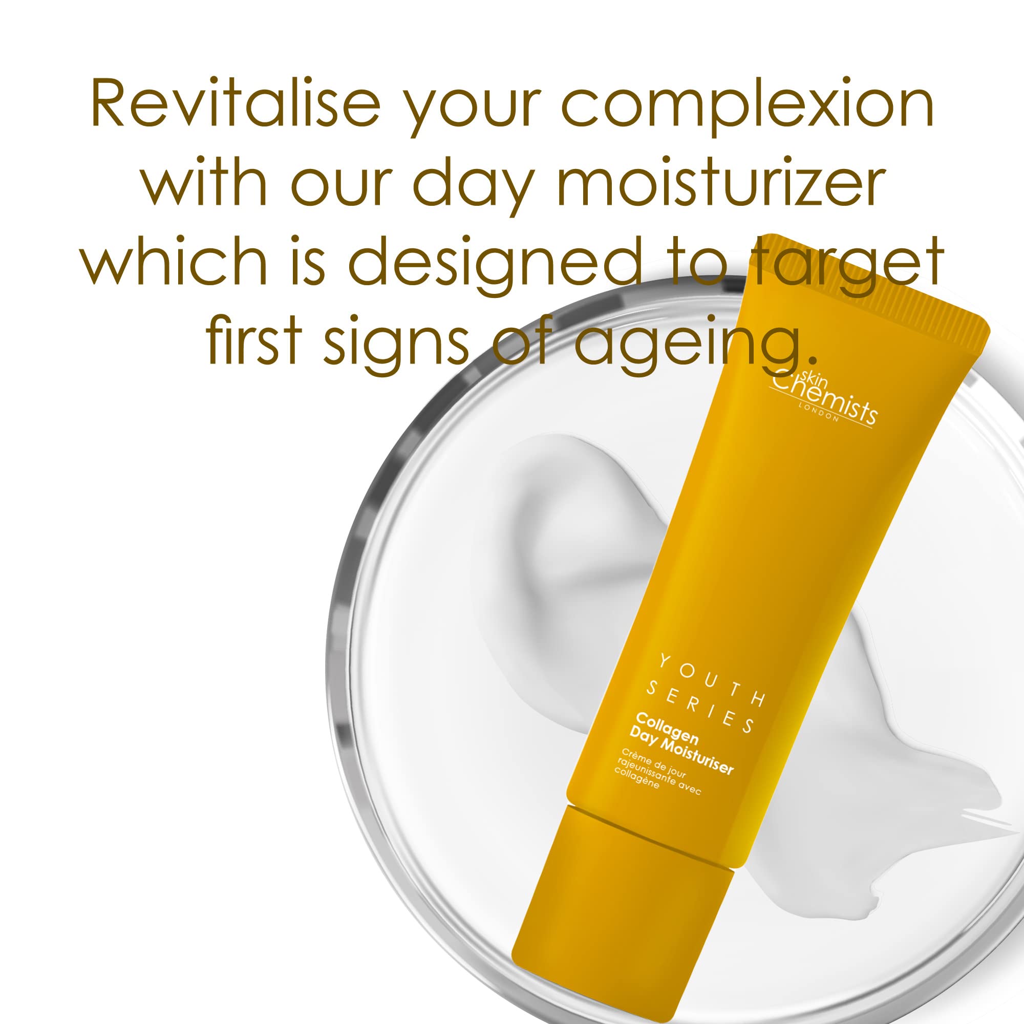 Skin Chemists Collagen Anti-Aging Day Cream | Hydrating Face Moisturizer with Marine Amino Acids & Coconut Oil for Wrinkles & Fine Lines - 1.69 oz | Perfect for Daily Skincare Routine & Mature Skin Care