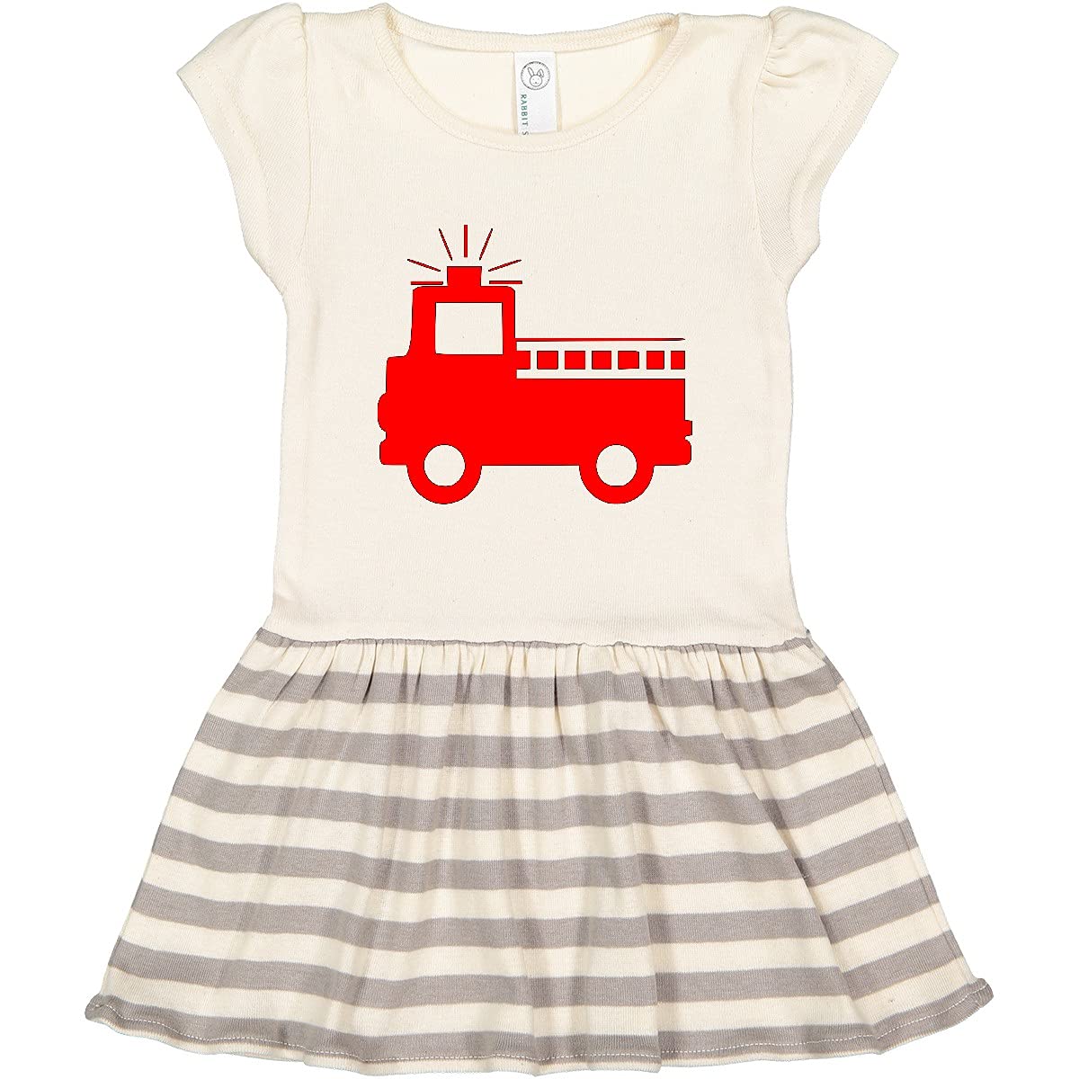 Inktastic Red Fire Engine Toddler Dress - Cute & Comfortable Kids Outfit for Playdates, Parties & Everyday Adventures