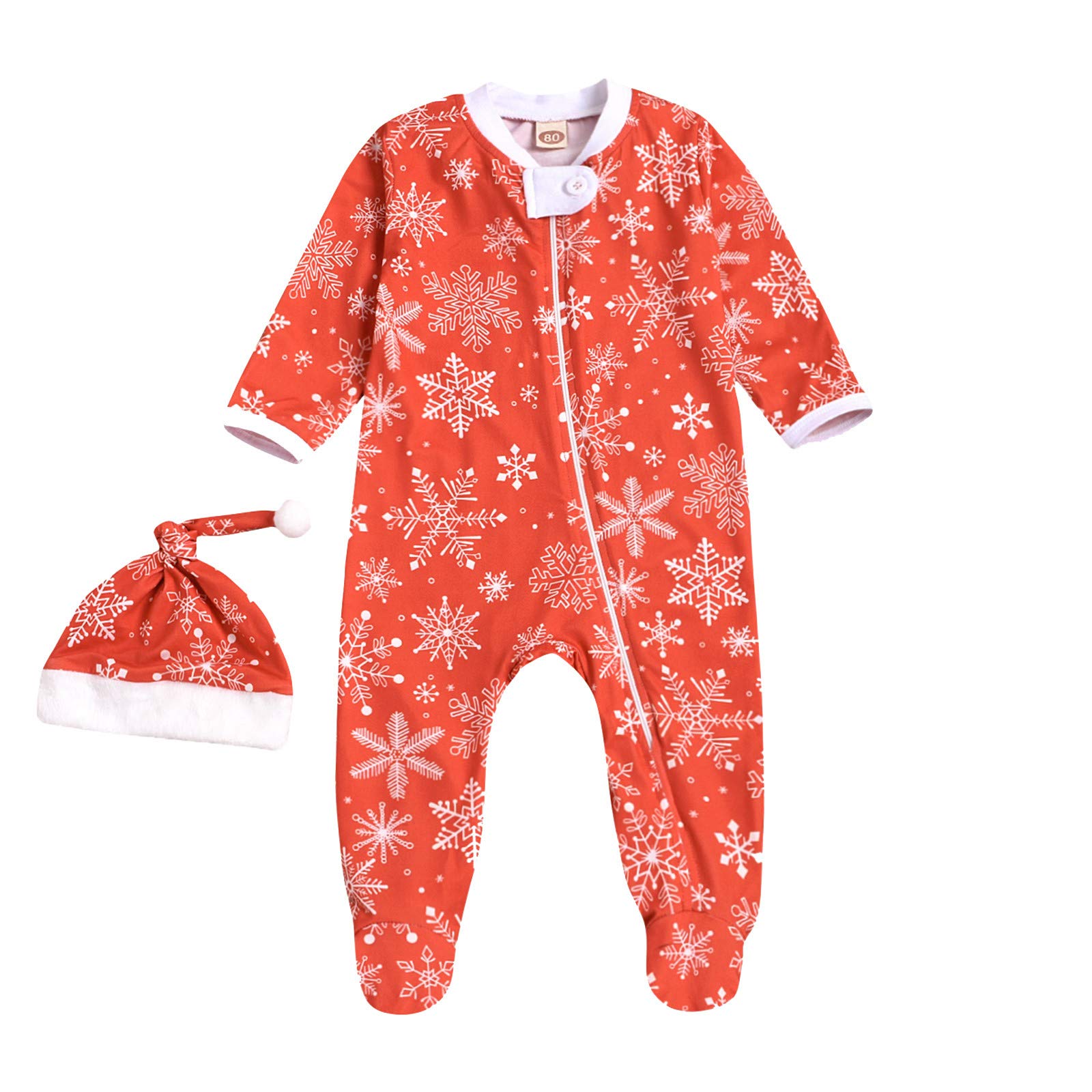 Christmas Snowflake Baby Romper Set - Long Sleeve Infant Jumpsuit for Girls & Boys | Holiday Outfit for Newborn Photoshoot, Family Gathering, Winter Party