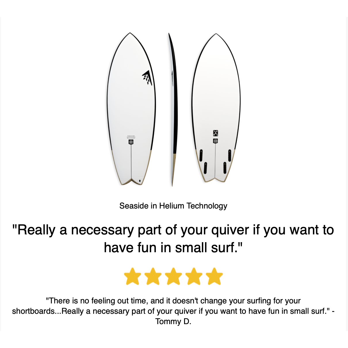 Machado Seaside 5'4 Surfboard - Helium Black with Futures Fins - Perfect for Small Waves & Summer Surfing
