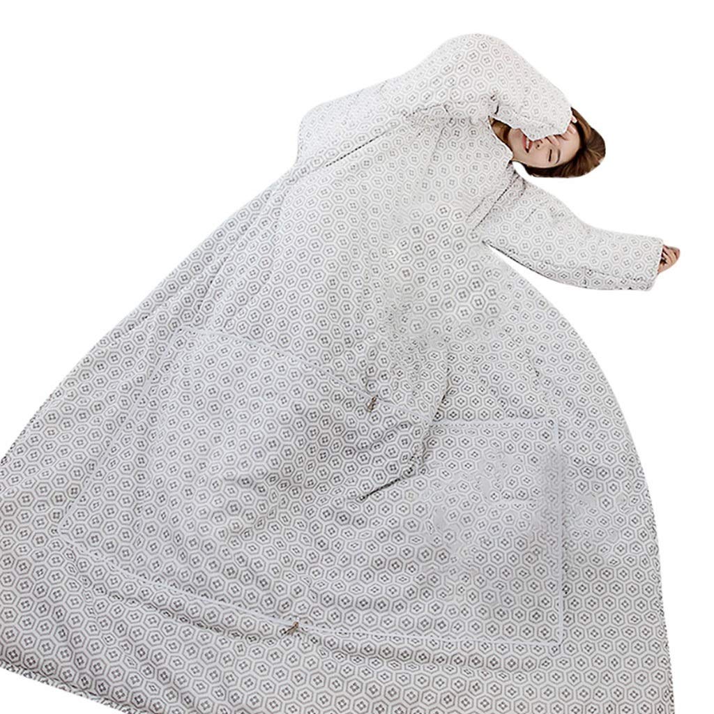 CUJUX Wearable Blanket with Sleeves - Ultra Soft & Warm Winter Fleece Throw for Sofa, Bed, Office - Lightweight Yet Thickened - Machine Washable (Color 3) - Perfect for Lounging, Netflix Binges & Cold Weather Comfort