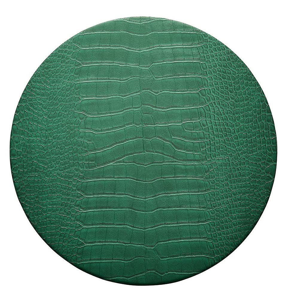 Kim Seybert Crocodile Embossed Placemats - Set of 4, Emerald Green - Elegant Table Setting for Dinner Parties, Holiday Decor & Luxury Home Dining