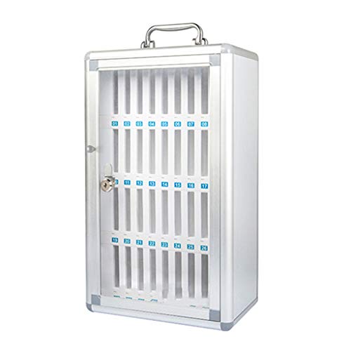 Secure Transparent Numbered Phone Locker Cabinet - School Exam Center & Factory Mobile Storage Solution - Durable Phone Deposit Box for Classrooms, Testing Facilities & Workplaces