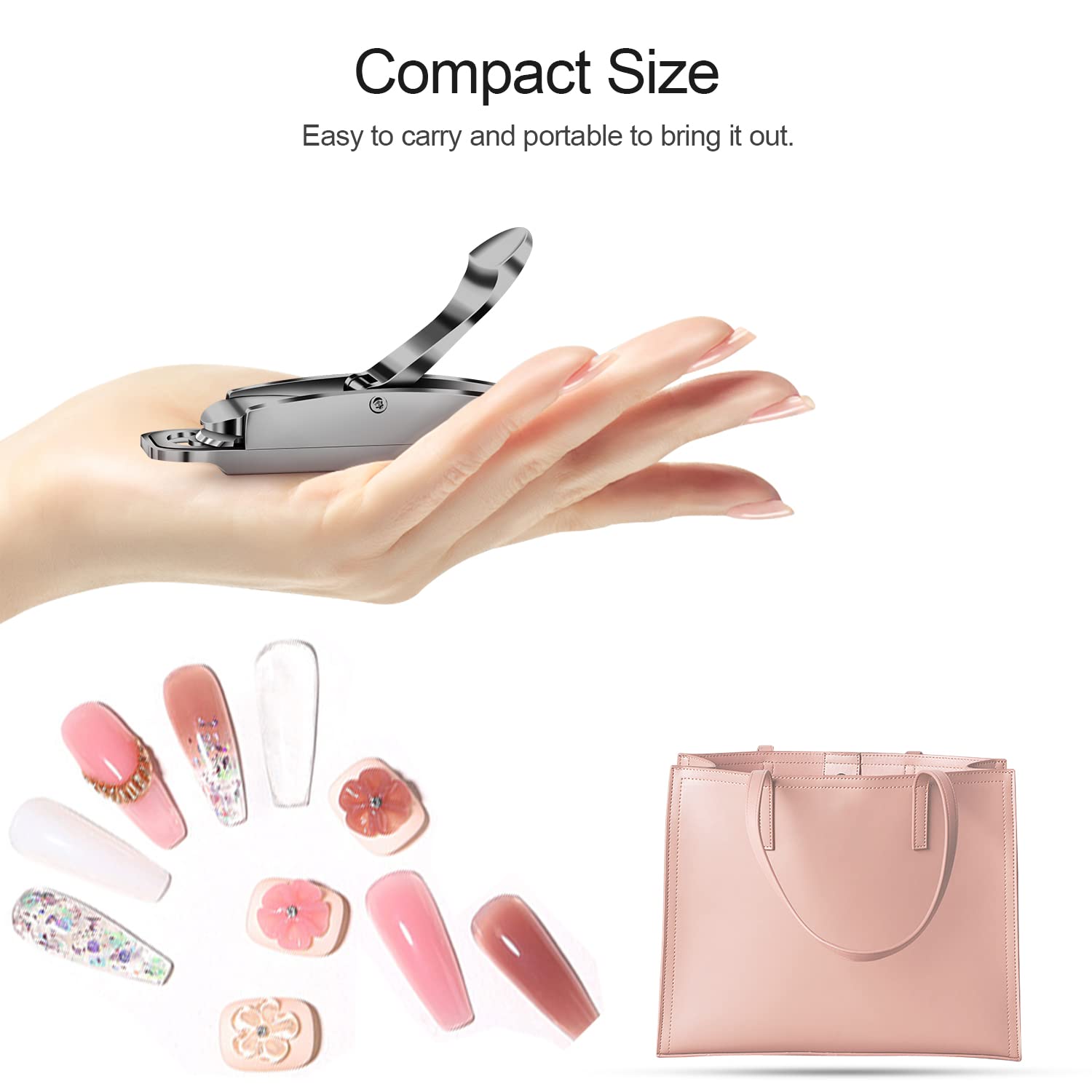 Professional Acrylic Nail Clipper & False Nail Tip Cutter - Portable Nail Trimmer for Artificial Tips, Acrylic Extensions & Manicures - Perfect for Nail Art, Salon & Home Use