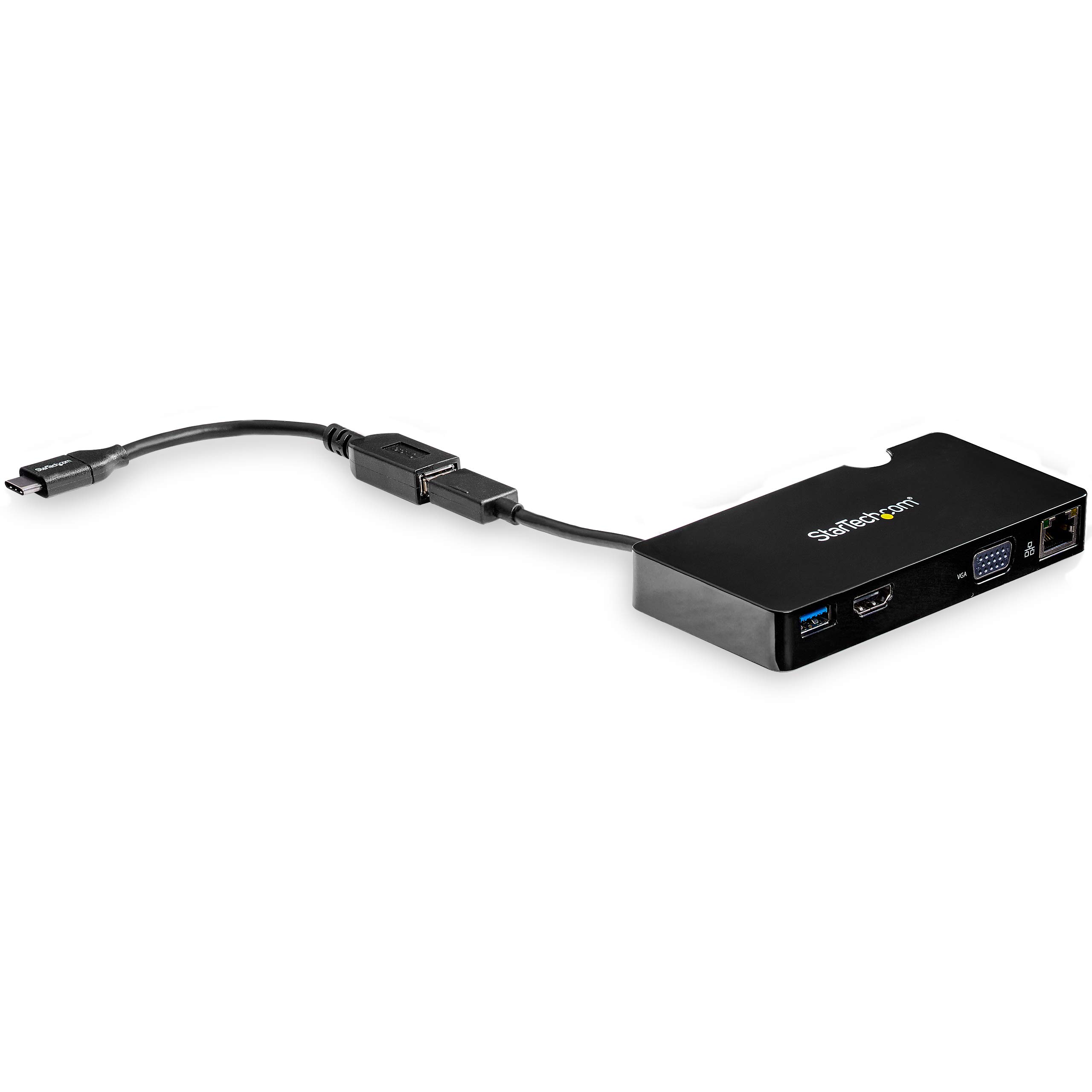 StarTech.com USB 3.0 to HDMI/VGA Adapter with Gigabit Ethernet & USB Port - 4K Multi Monitor Display for Mac & Windows Laptops (USB-C/USB-A) - Ideal for Home Office, Video Conferencing, Gaming & Dual Screen Setup