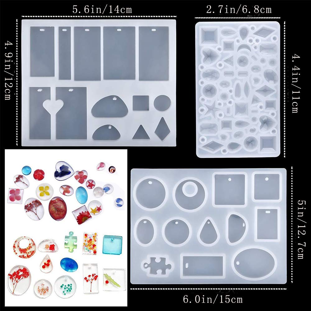 88 Pcs DIY Silicone Jewelry Casting Molds and Tools Set for Resin Pendant Craft Making - Includes Storage Bag | Perfect for DIY Jewelry Making, Resin Art Projects, and Handmade Gifts