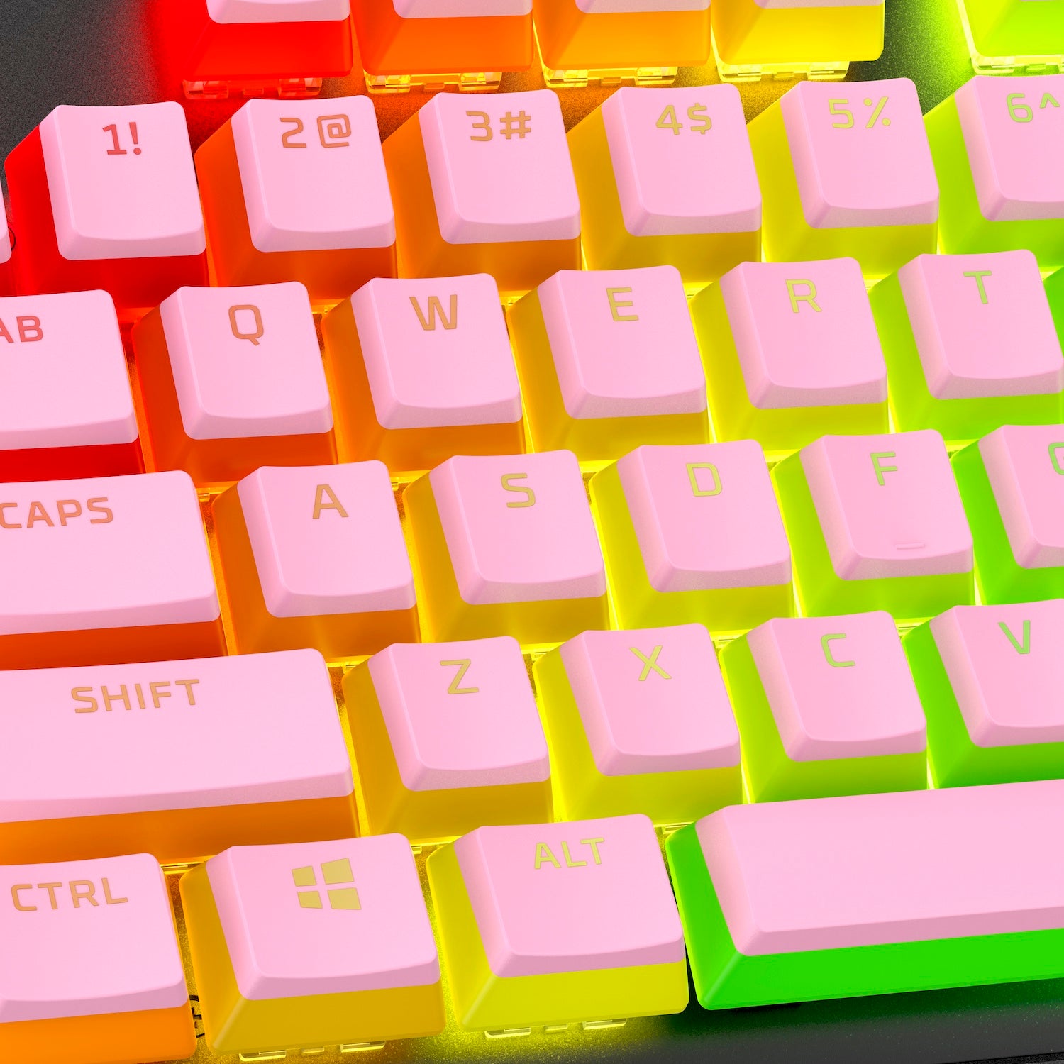 HyperX Pudding Keycaps 2 - Full 104/105 Key Set - PBT Double-Shot Keycaps for Mechanical Keyboards - Perfect for Gaming, Typing & Custom PC Builds