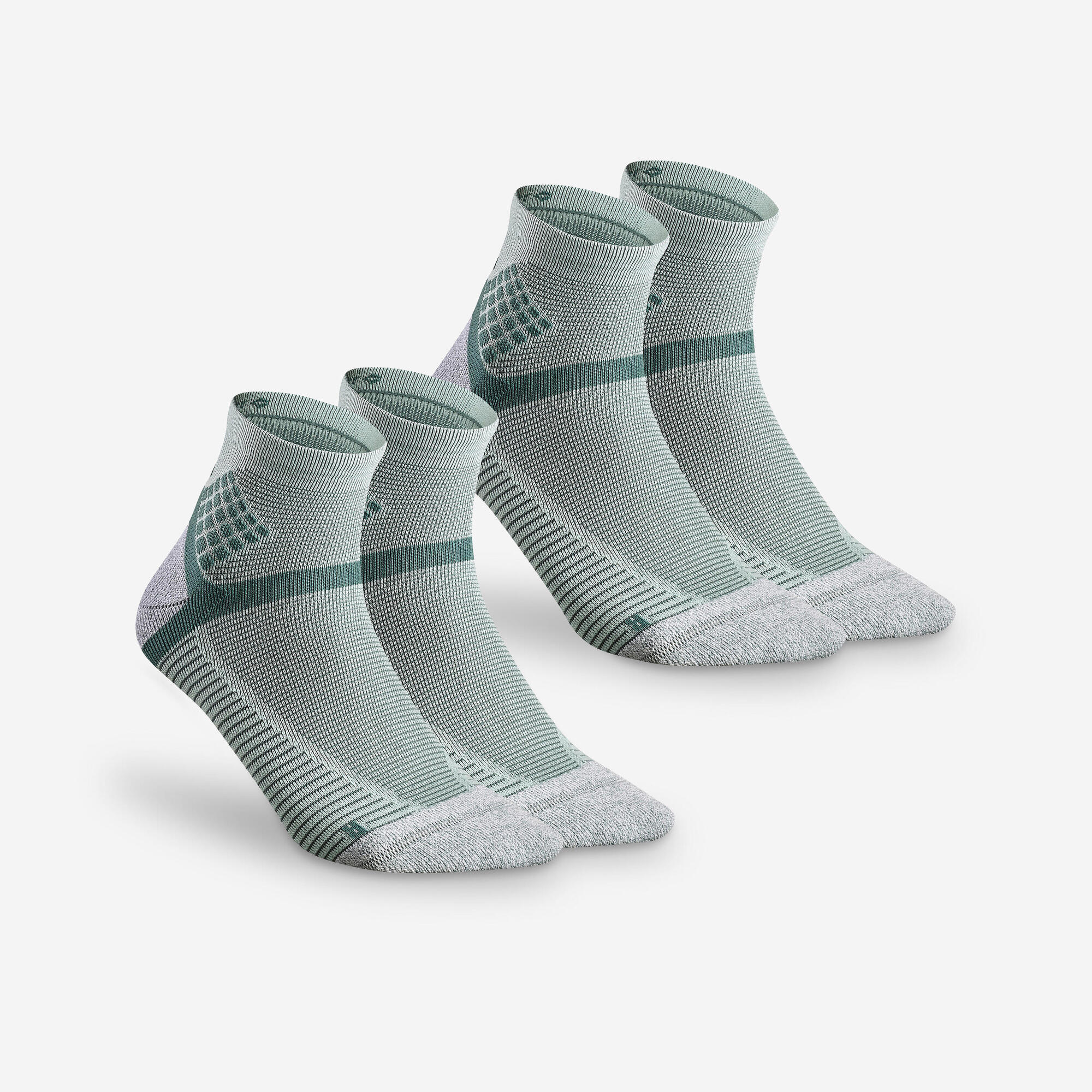 Quechua Hike 900 Hiking Socks - 2 Pairs of Moisture-Wicking Trekking Socks for Men & Women - Perfect for Backpacking, Trail Running & Outdoor Adventures