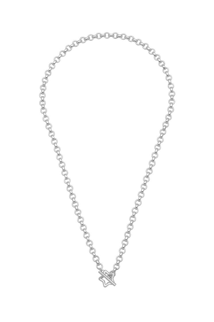 Star T Bar Link Chain Necklace for Women - 18K Gold Plated Stainless Steel Layering Necklace - Perfect for Everyday Wear, Gift Giving & Special Occasions