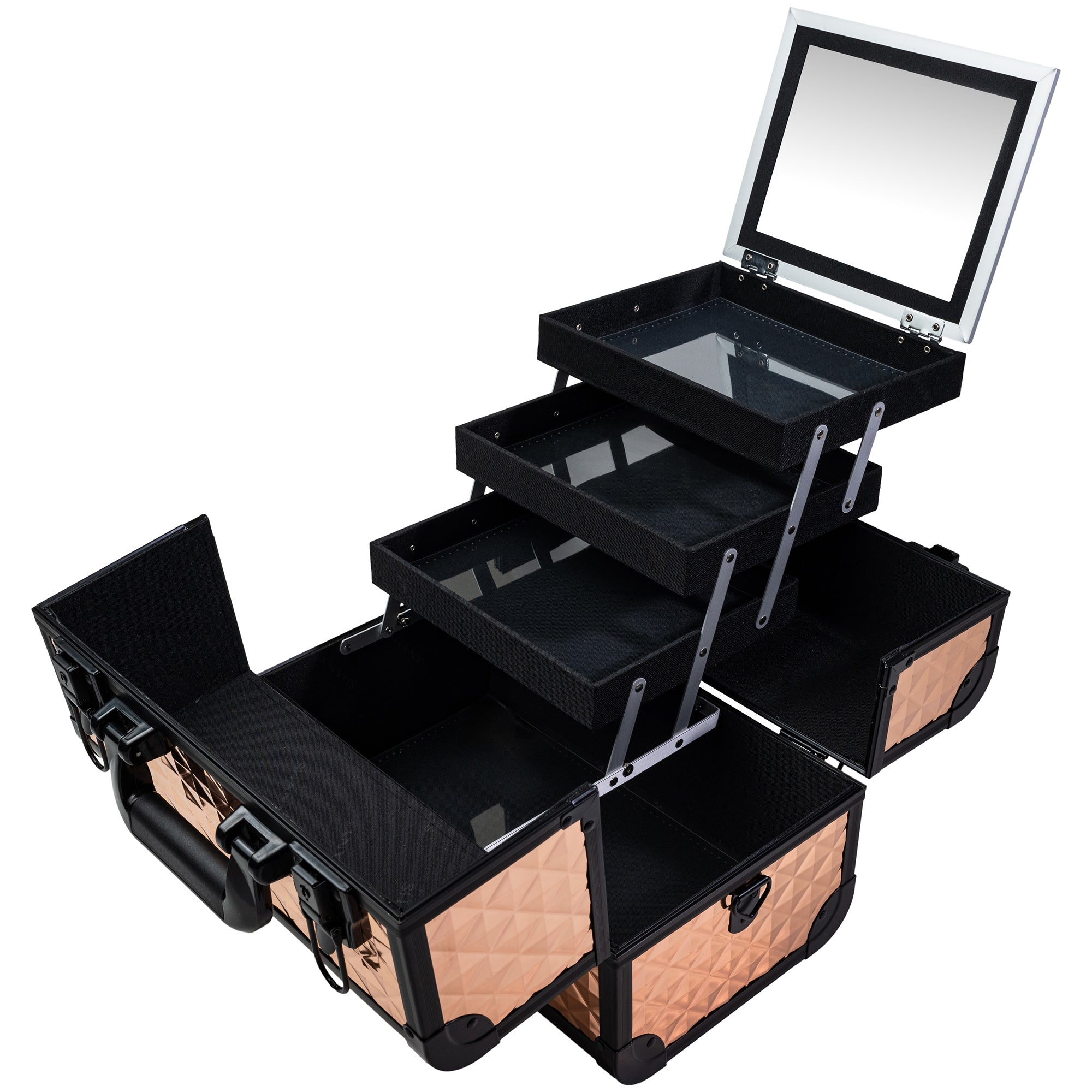 Professional Fantasy Collection Makeup Train Case - Large Capacity Cosmetic Organizer for Makeup Artists & Beauty Enthusiasts | Perfect for Salon, Travel & Home Storage