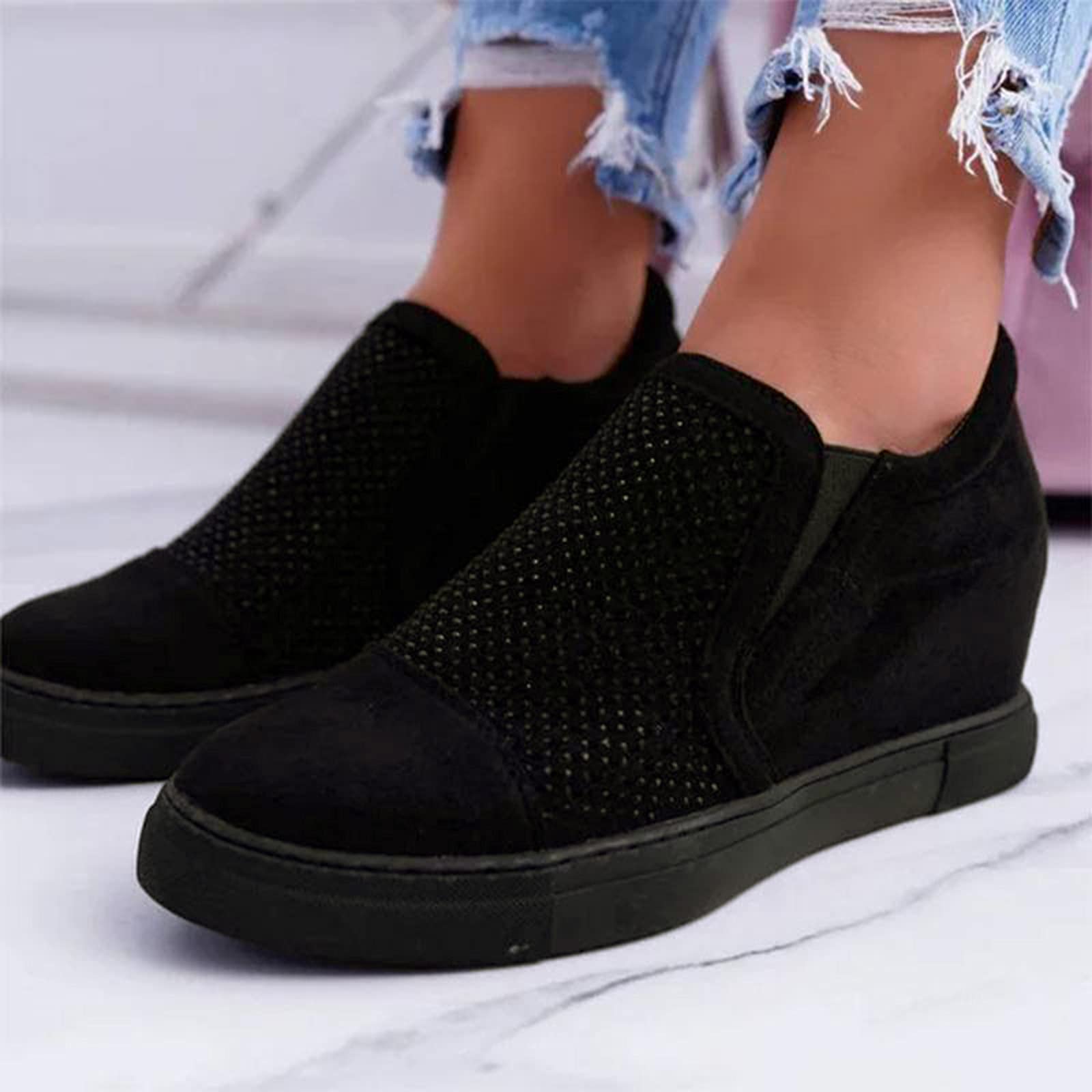 Best Women's Tennis Shoes - Non-Slip Running & Walking Sneakers - Lightweight Athletic Blade Design in Black | Perfect for Court, Gym & Casual Wear