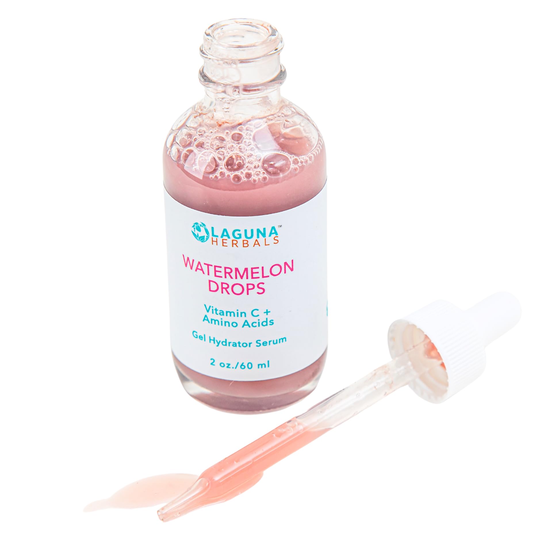 Watermelon Drops Vitamin C + Amino Acids Hydrating Gel Serum (2 oz) - Brightening & Moisturizing Face Treatment for Glowing Skin | Day & Night Use