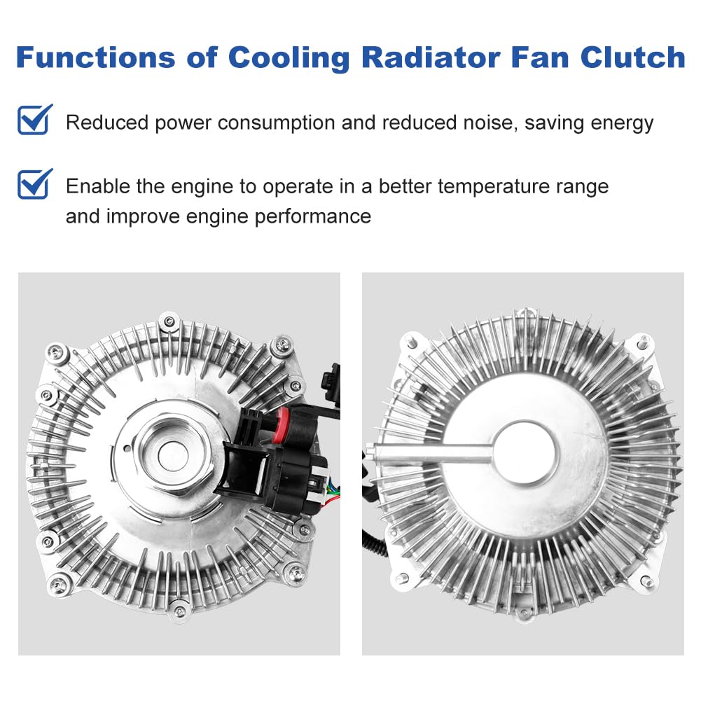 High Performance Cooling Radiator Fan Clutch Replacement for Ford F-250 F-350 F-450 F-550 Super Duty 2011-2019 | Compatible with 6.7L V8 Diesel Engine | Direct Fit for BC3Z8A616D | Perfect for Off-Roading, Towing & Heavy Duty Use