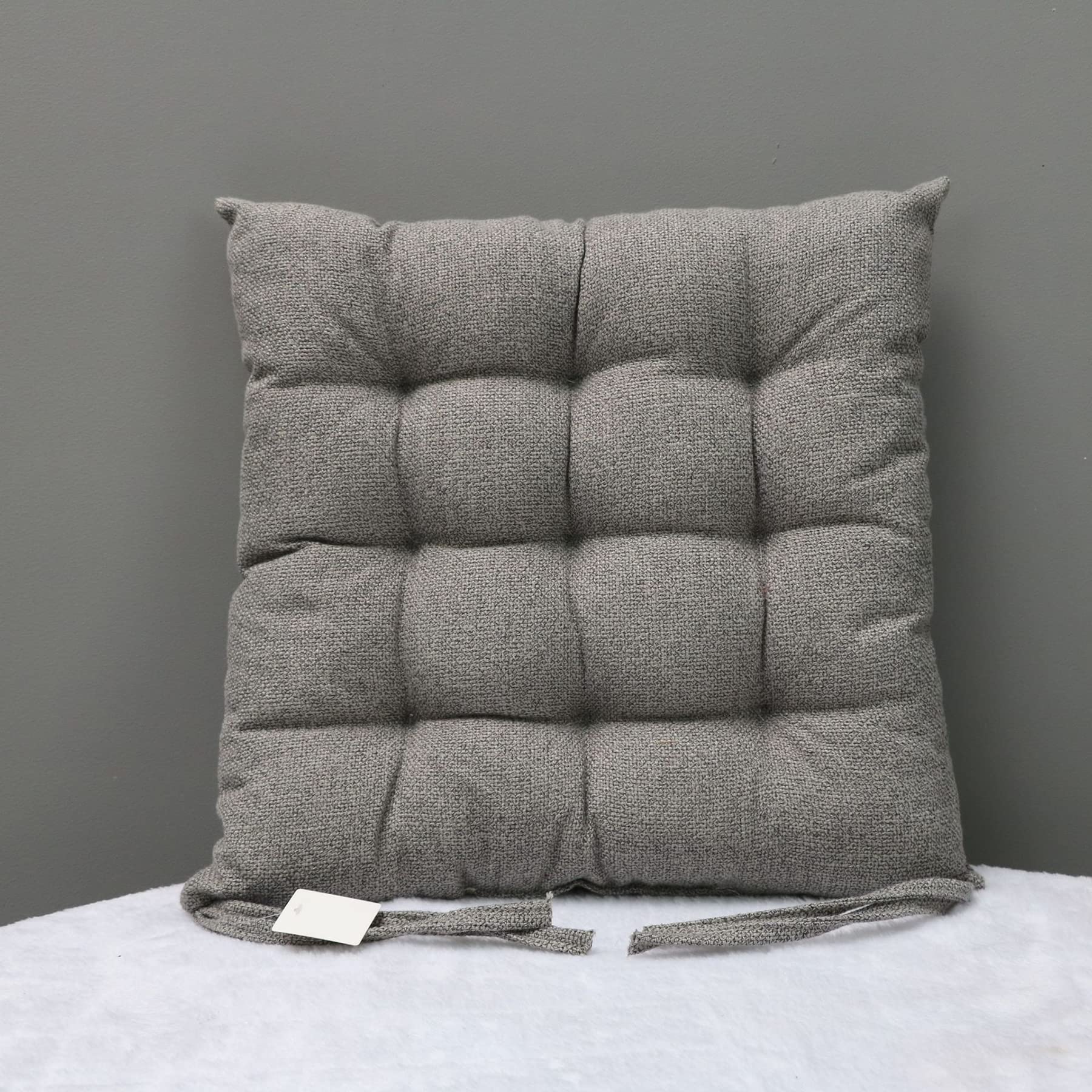 Premium 6-Pack Japanese-Style Thickened Linen Dining Chair Cushions - 2
