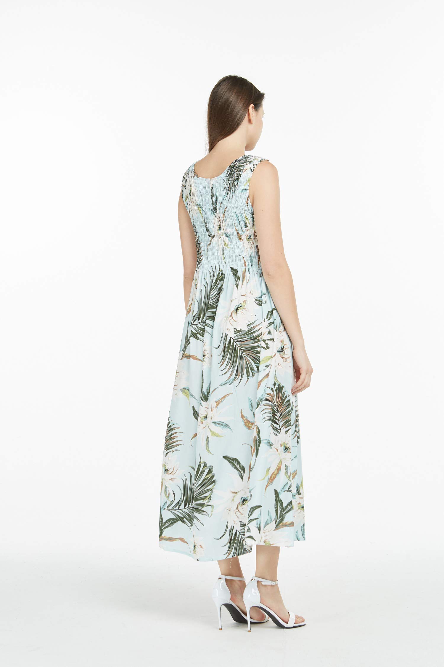 Matching Mother & Daughter Hawaiian Luau Maxi Dresses - Floral Print Muumuu Beach Outfits for Women and Girls | Perfect for Family Vacations, Beach Parties, and Summer Getaways