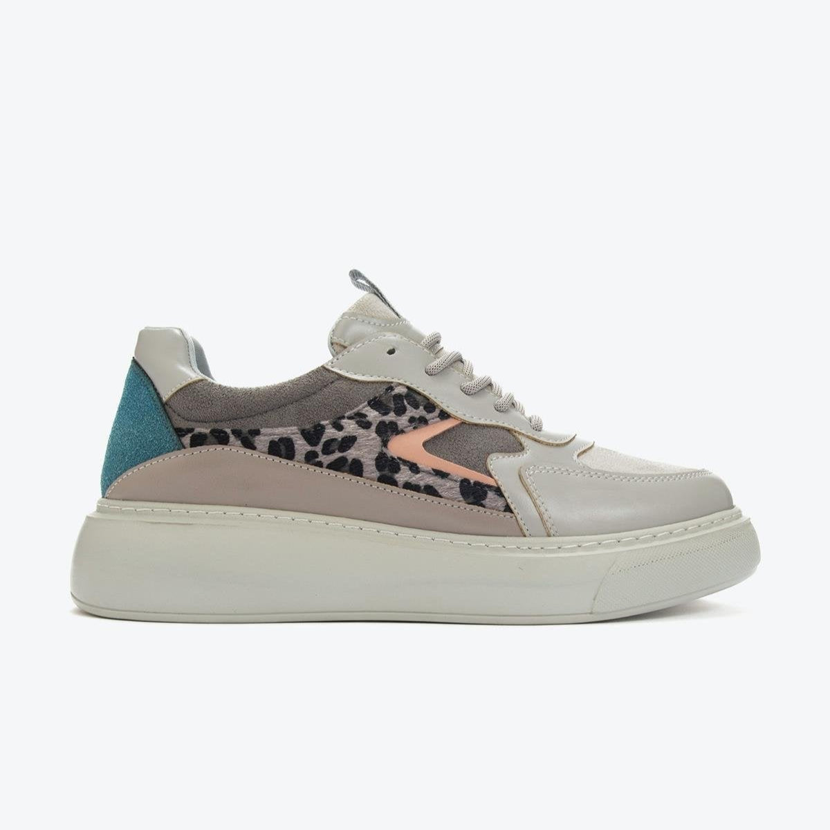 Ida Grey Platform Sneakers for Women - Trendy Chunky White Sneakers with Arch Support | Perfect for Casual Wear, Street Style & Everyday Comfort