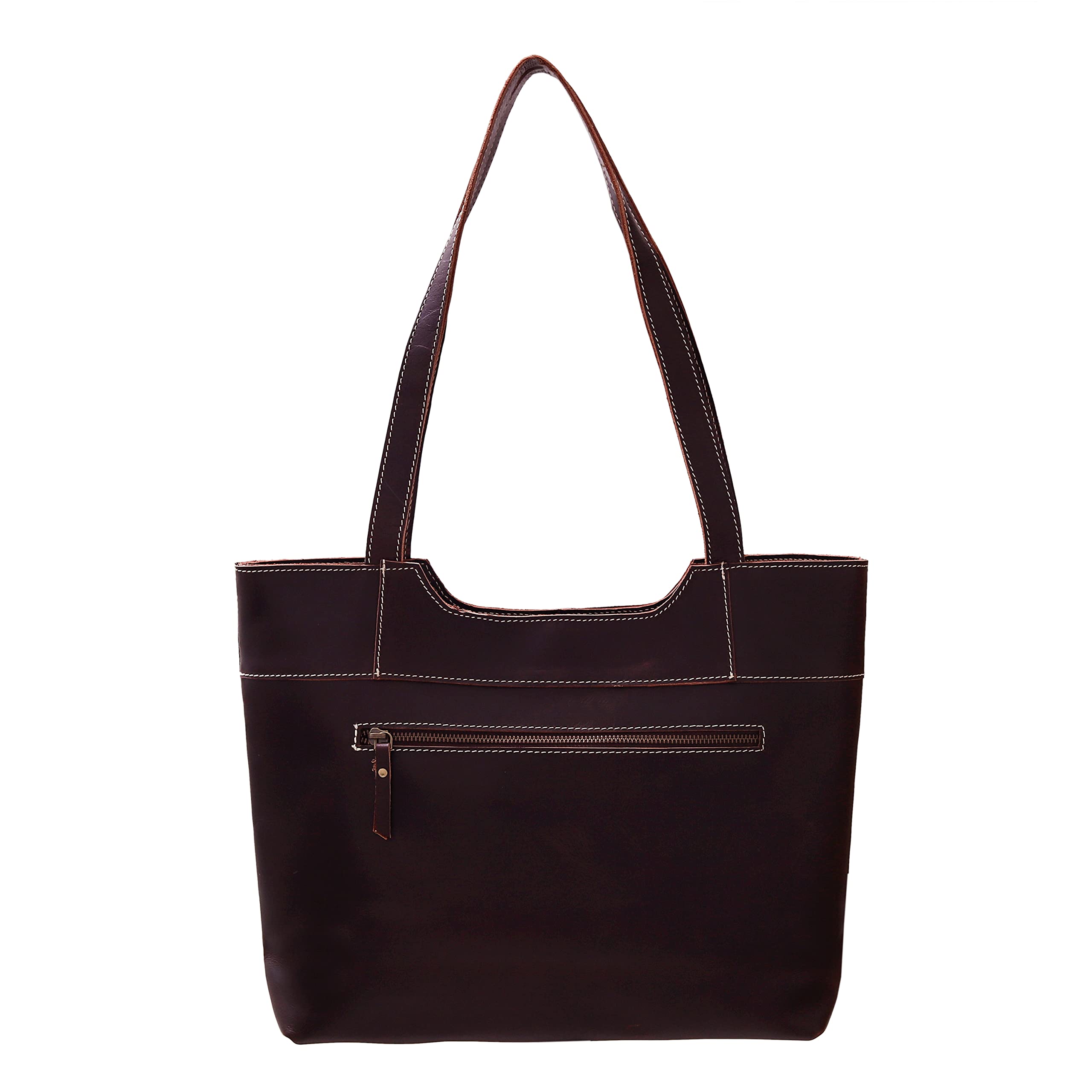 Premium Genuine Leather Tote Bag for Women - Large Work Handbag with Spacious Interior, Durable Shoulder Strap - Perfect for Office, Travel & Everyday Use