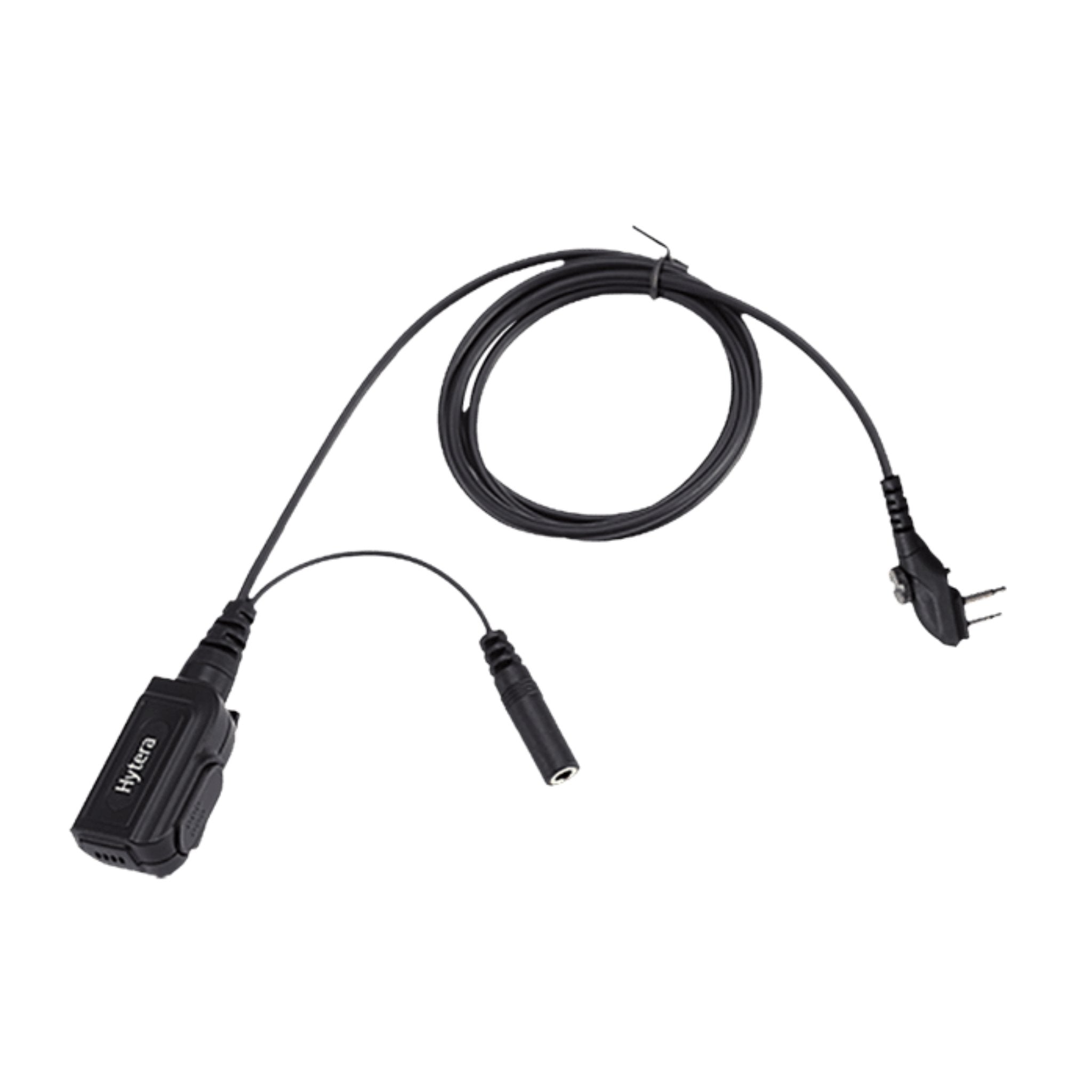 Hytera EHM19 C Style Detachable Earpiece with In-Line PTT & Microphone - Secure Communication for Security Guards, Event Staff & Industrial Workers